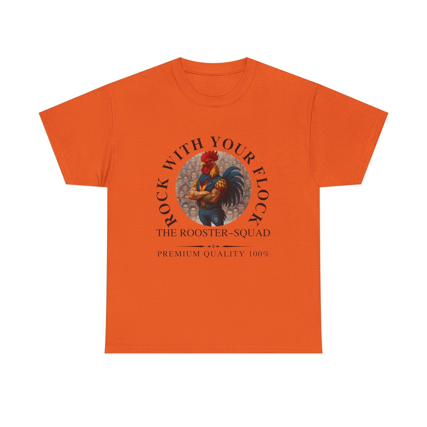 Rooster Squad Tee — "Rock With Your Flock" Vintage Rooster Graphic T-Shirt