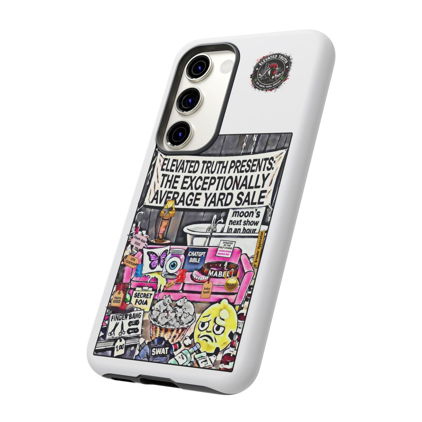 Phone Case — 'Elevated Truth Presents: The Exceptionally Average Yard Sale' Illustrated Design