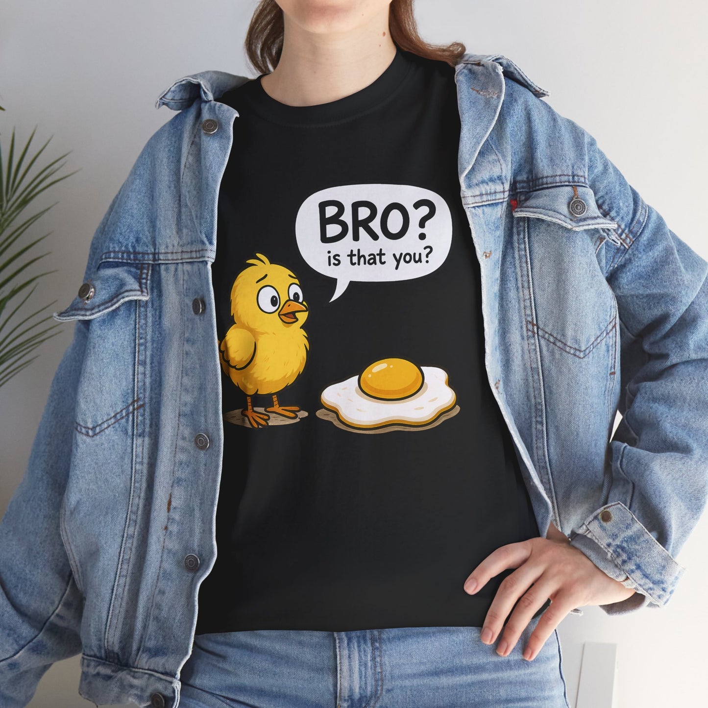 Funny Chick and Egg T‑Shirt — "Bro? Is That You?" Cute Novelty Tee