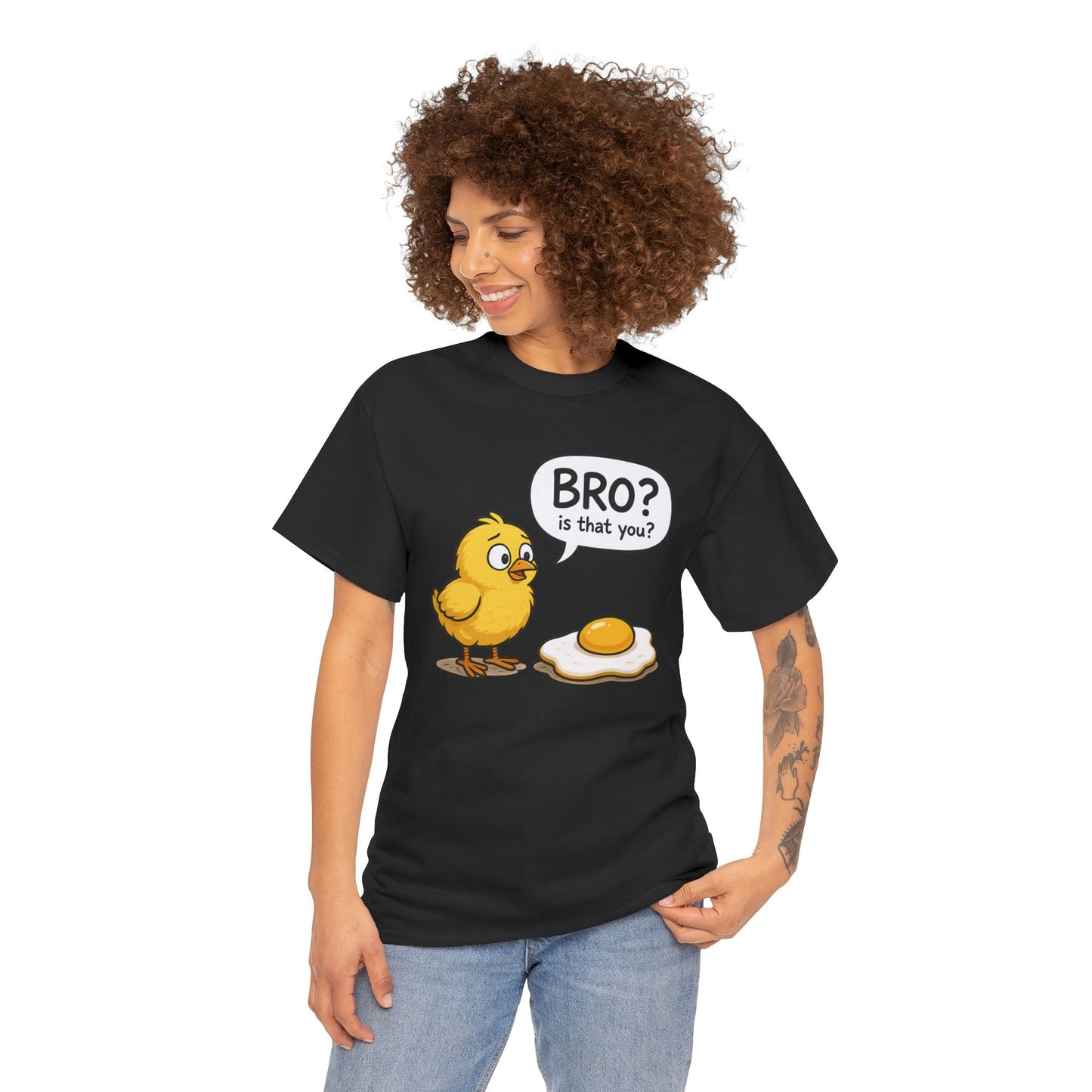 Funny Chick and Egg T‑Shirt — "Bro? Is That You?" Cute Novelty Tee