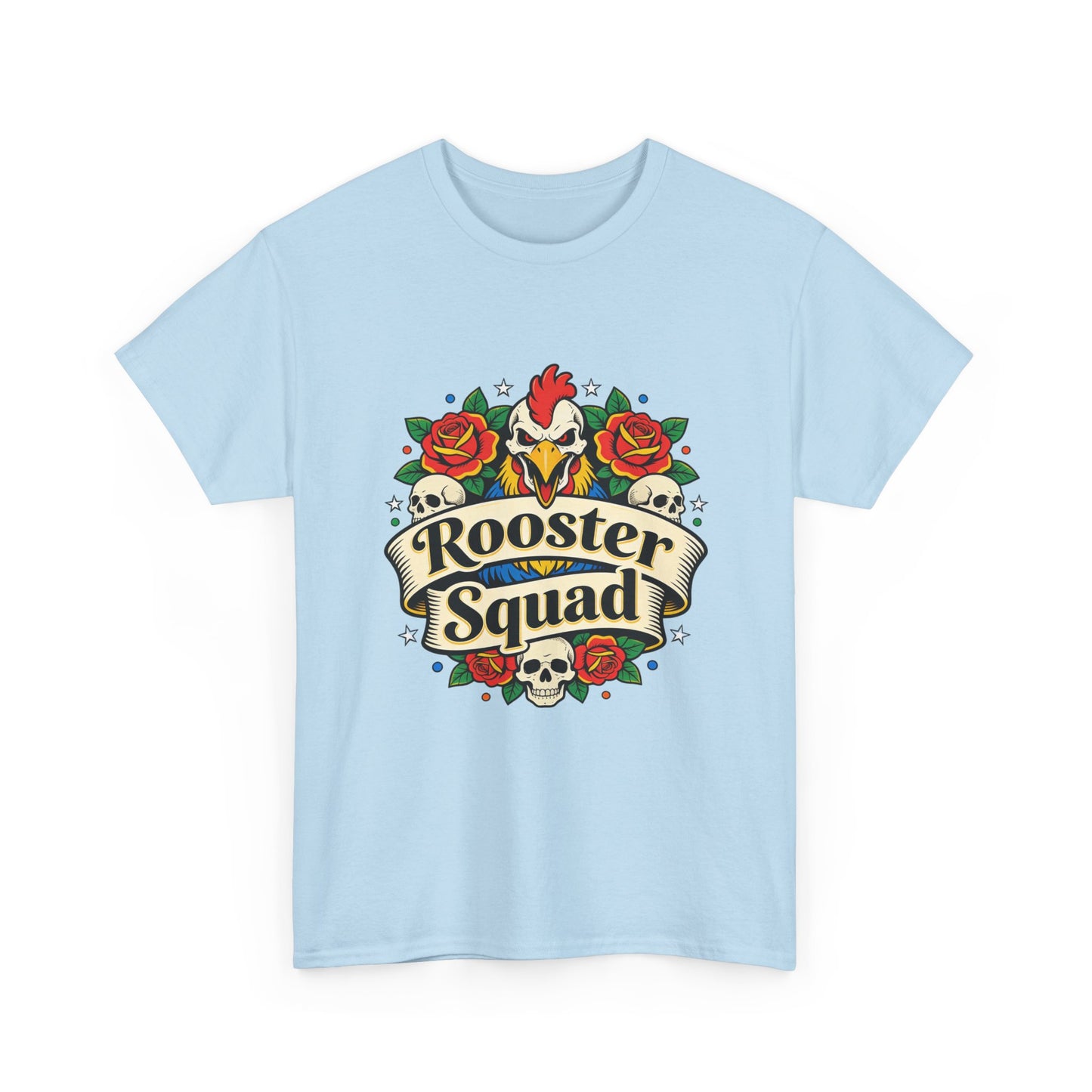 Rooster Squad T-Shirt — Vintage Tattoo Floral Rooster Tee