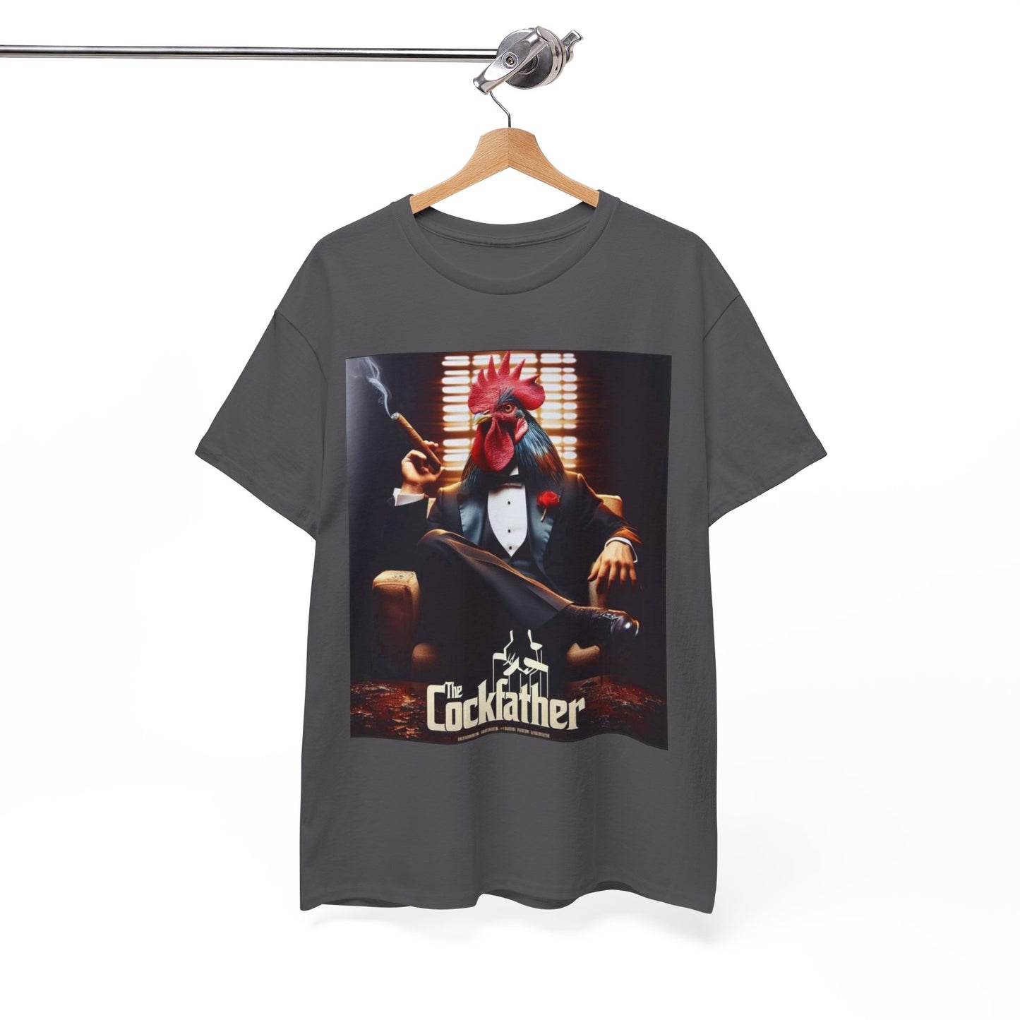 Cockfather Graphic Tee — Funny Rooster Mafia T-Shirt