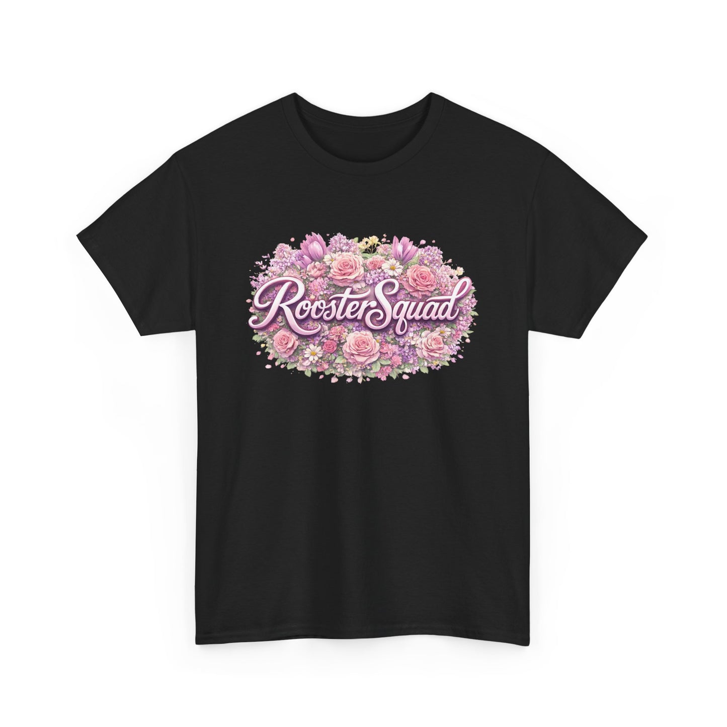 Rooster Squad Floral Tee — Vintage Pink Floral Graphic Shirt