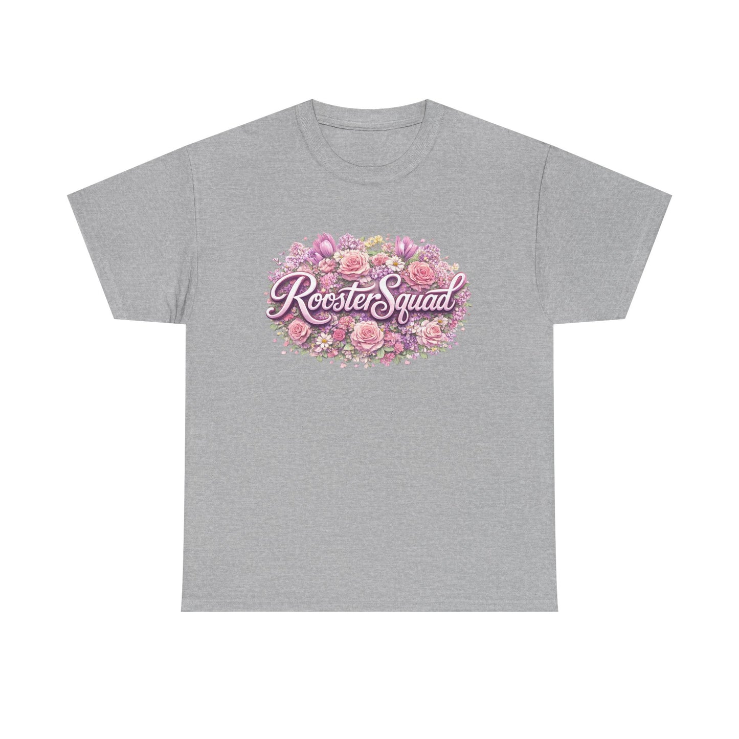 Rooster Squad Floral Tee — Vintage Pink Floral Graphic Shirt