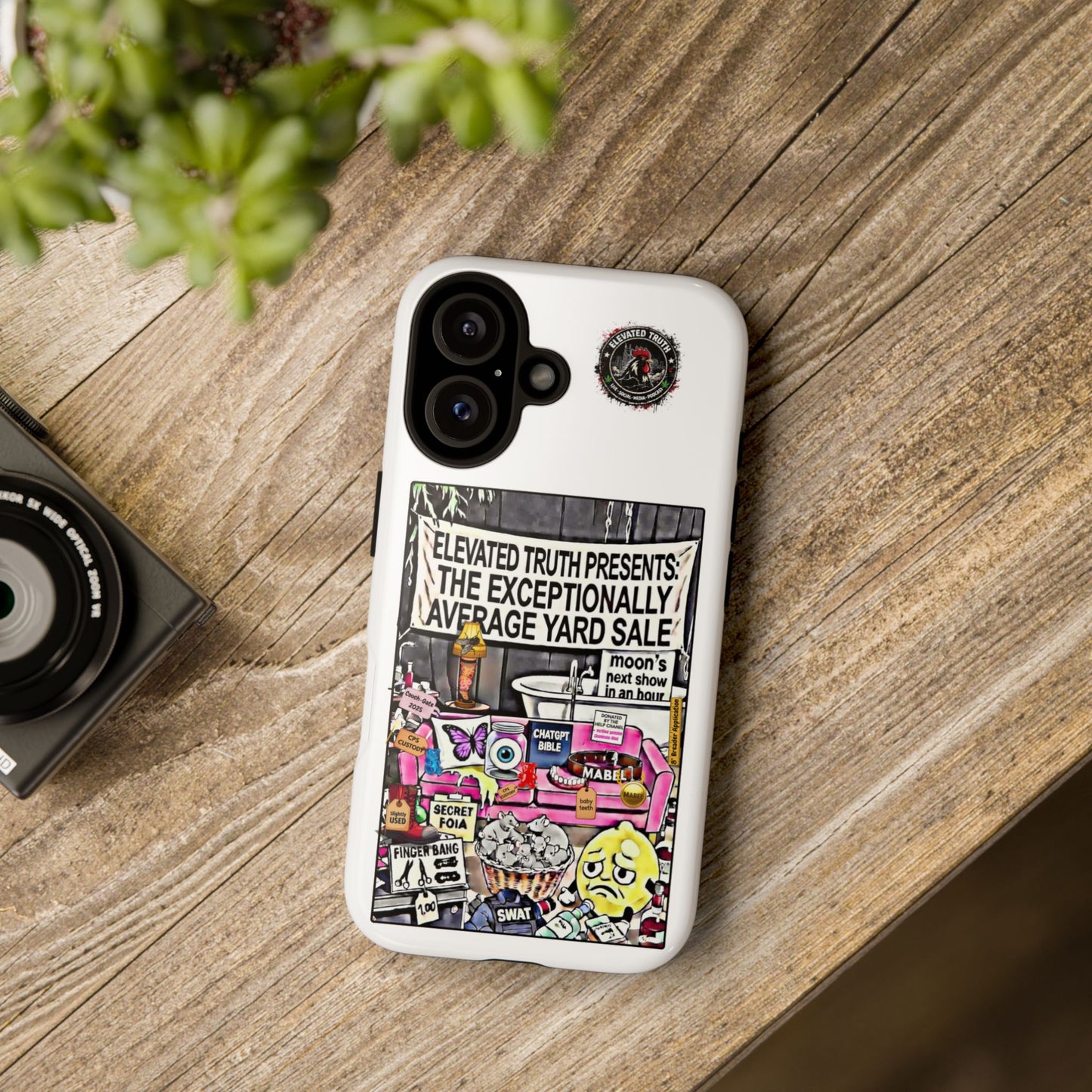 Phone Case — 'Elevated Truth Presents: The Exceptionally Average Yard Sale' Illustrated Design