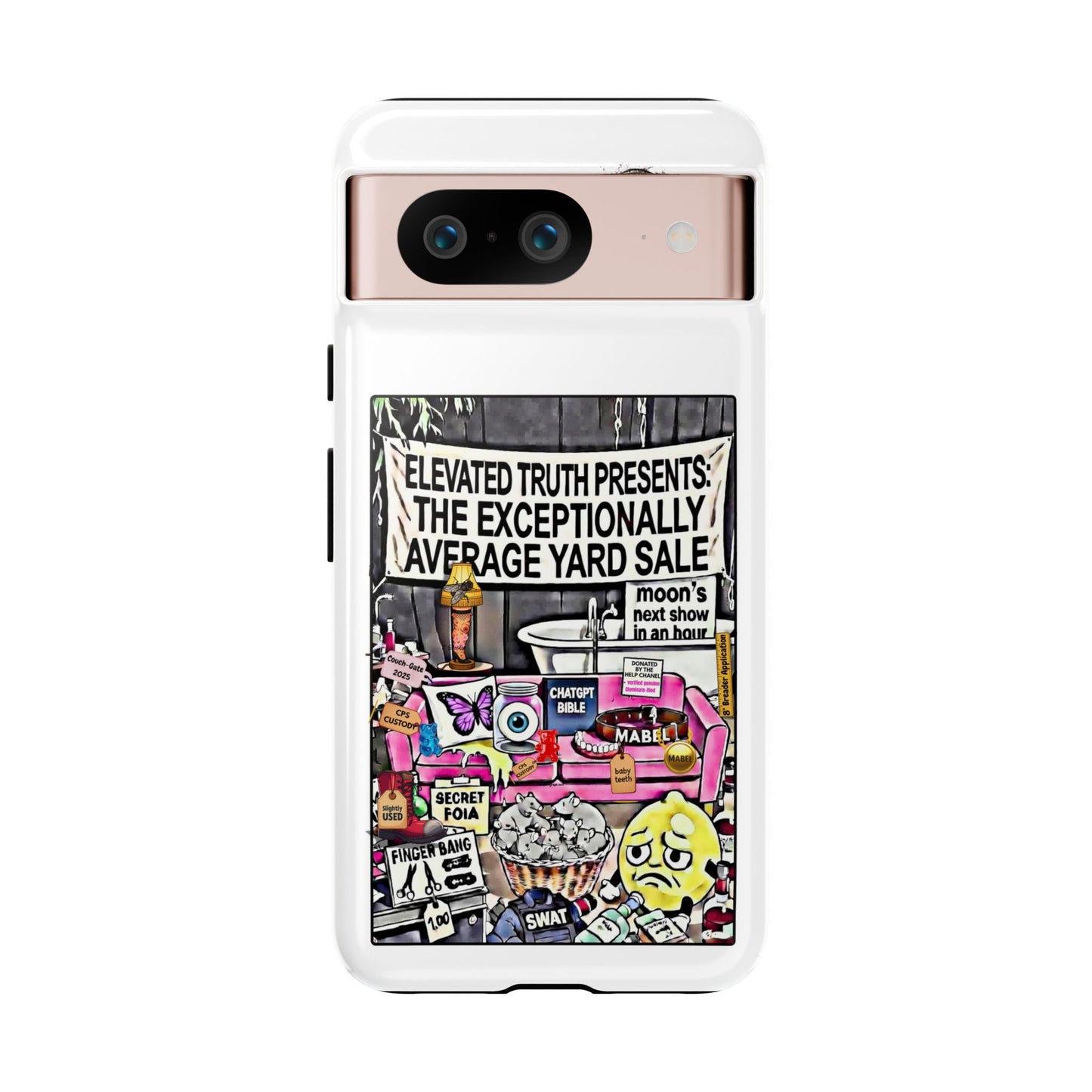 Phone Case — 'Elevated Truth Presents: The Exceptionally Average Yard Sale' Illustrated Design