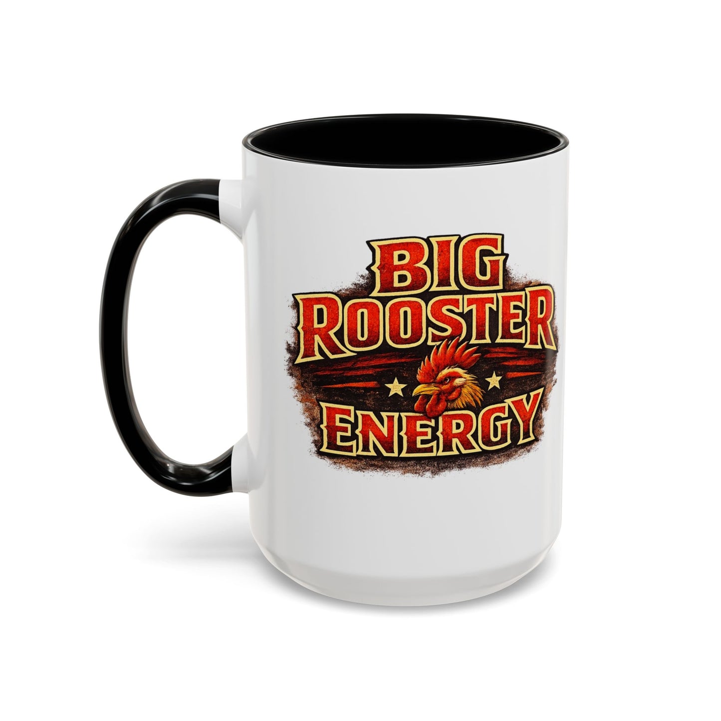 BIG ROOSTER ENERGY: Rooster Squad Coffee Mug – Retro Tropical Rooster Couple Accent Mug (11/15oz)