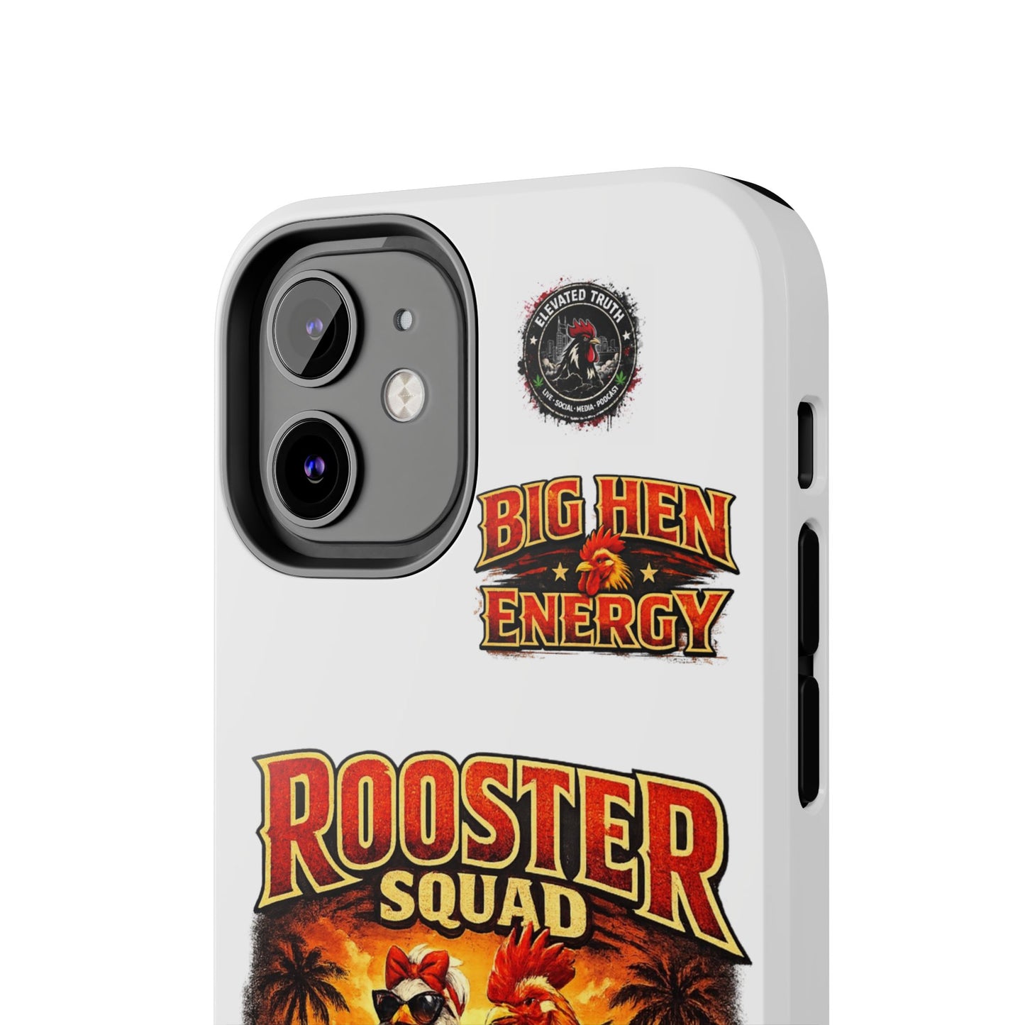Rooster Squad Tough Phone Case – "Big Hen Energy" Retro Chicken Couple Design