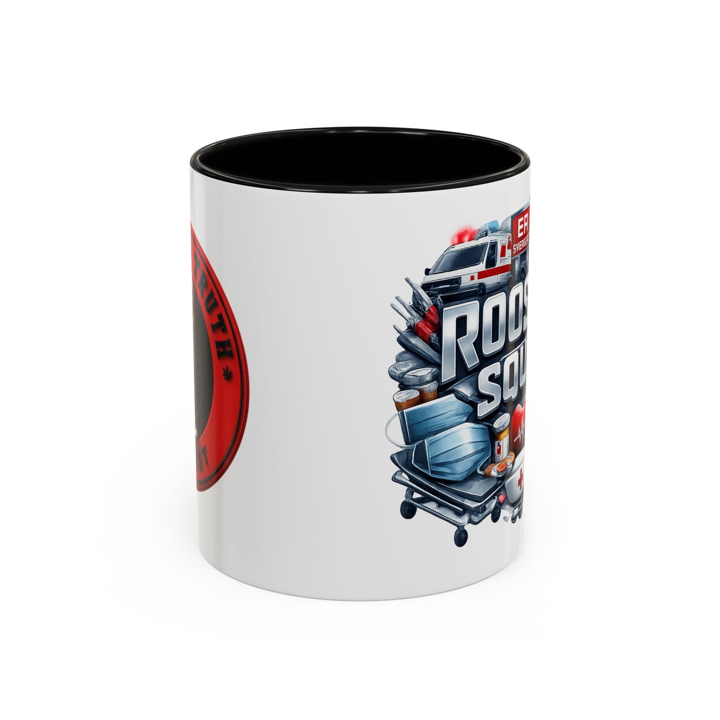 Rooster Squad Emergency Medical Coffee Mug — EMT Paramedic Rescue Accent Mug (11/15oz)