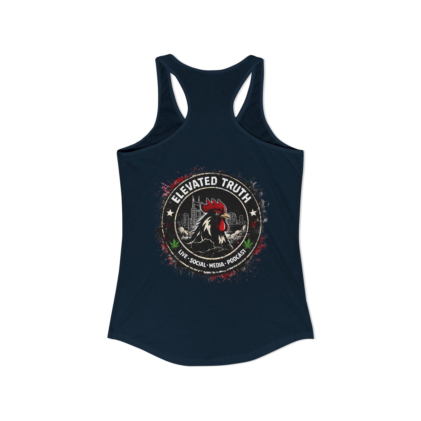 Women's Racerback Tank — “Best Part of My Day Is F*cking Yours Up” Rooster Graphic