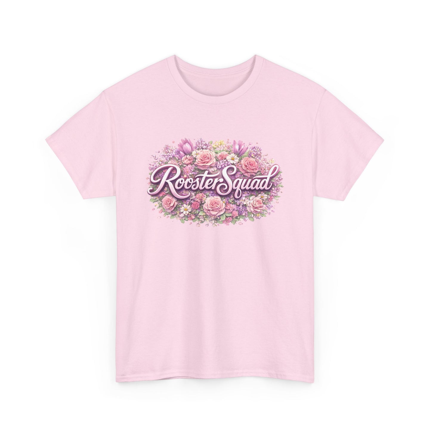 Rooster Squad Floral Tee — Vintage Pink Floral Graphic Shirt