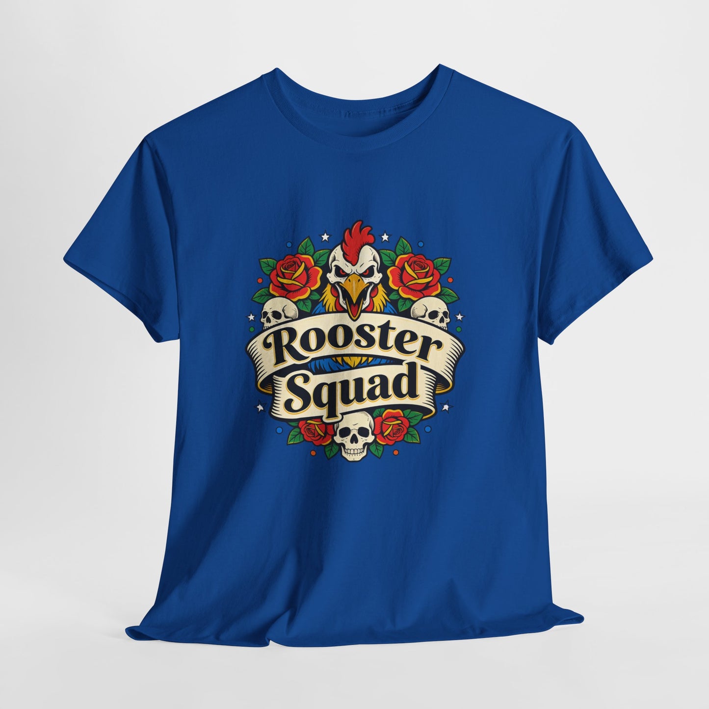 Rooster Squad T-Shirt — Vintage Tattoo Floral Rooster Tee
