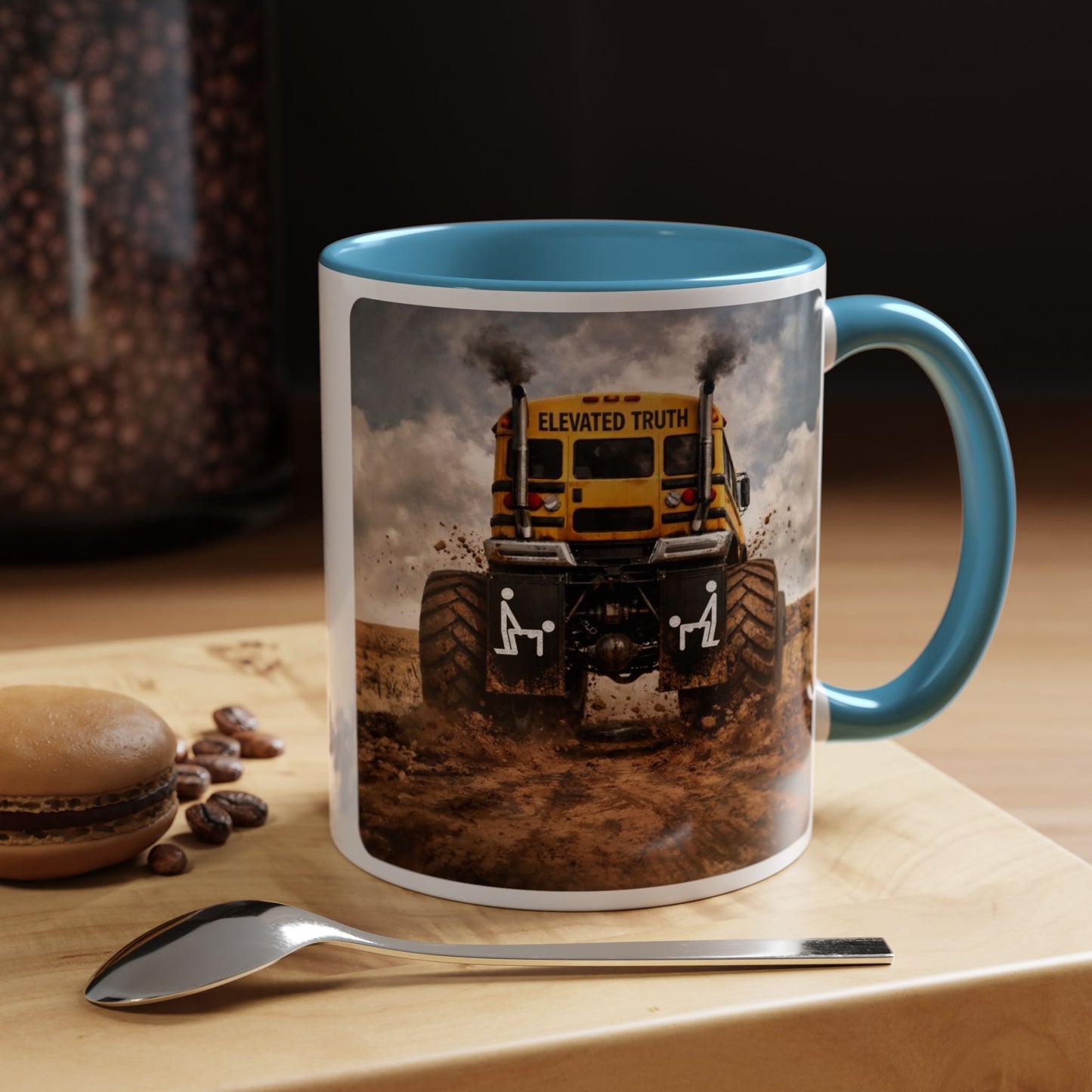 ELEVATED TRUTH MONSTER BUS Coffee Mug — 'Elevated Truth'  SAVING THE STREETS Gift (11/15 oz)