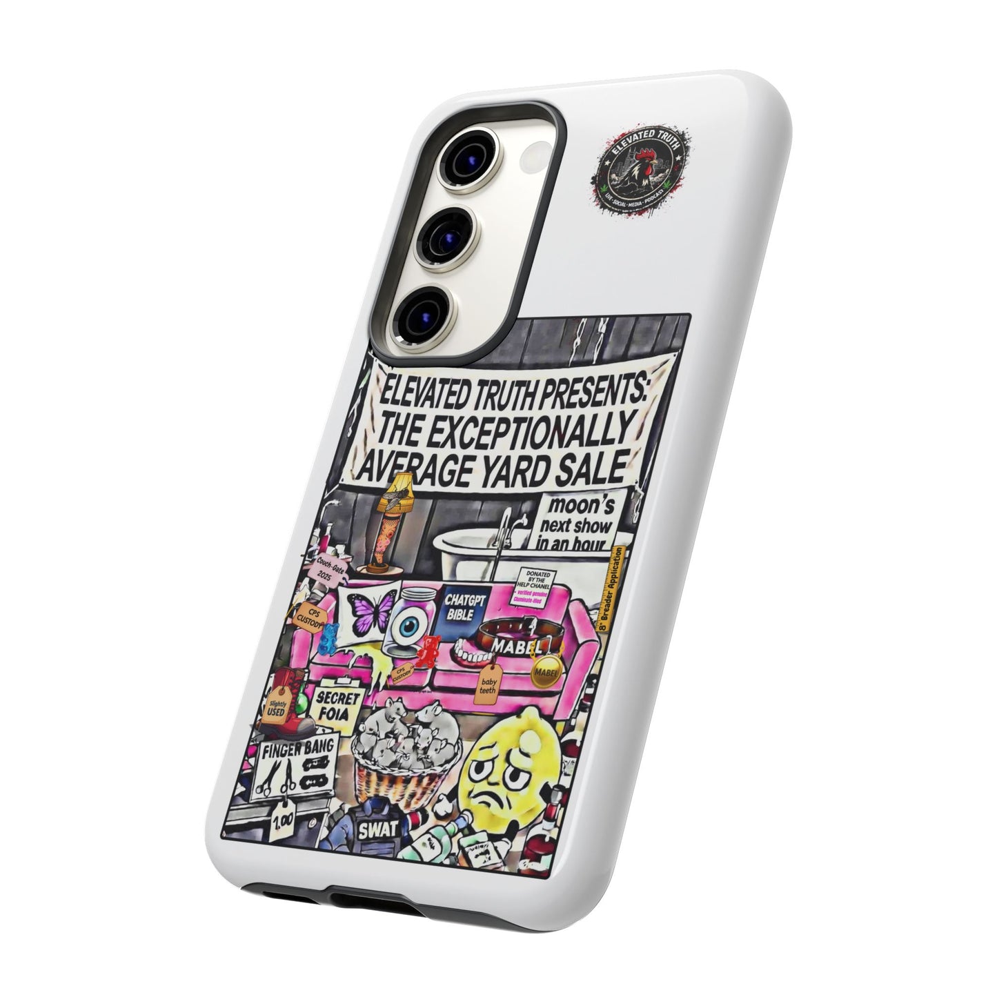 Phone Case — 'Elevated Truth Presents: The Exceptionally Average Yard Sale' Illustrated Design