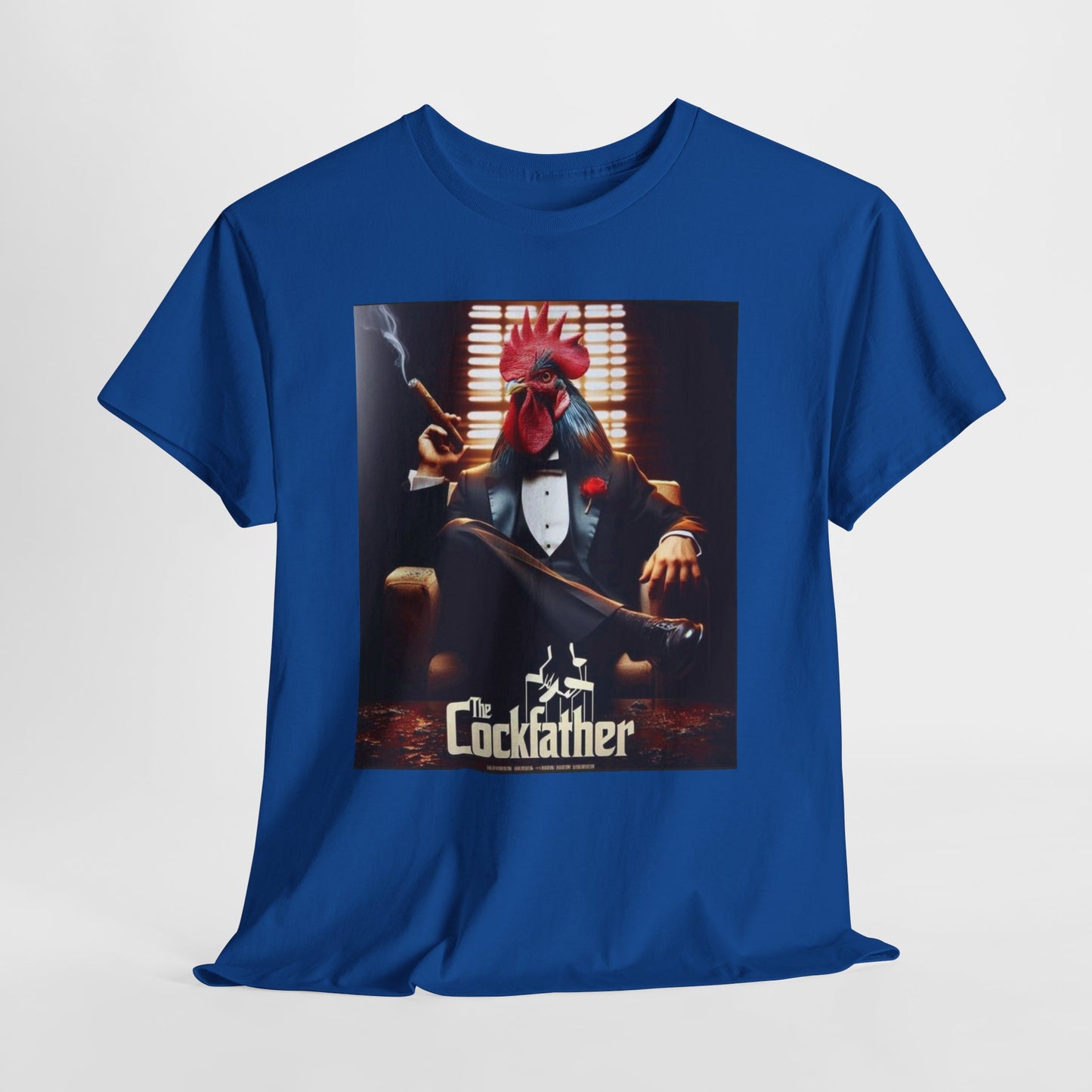 Cockfather Graphic Tee — Funny Rooster Mafia T-Shirt