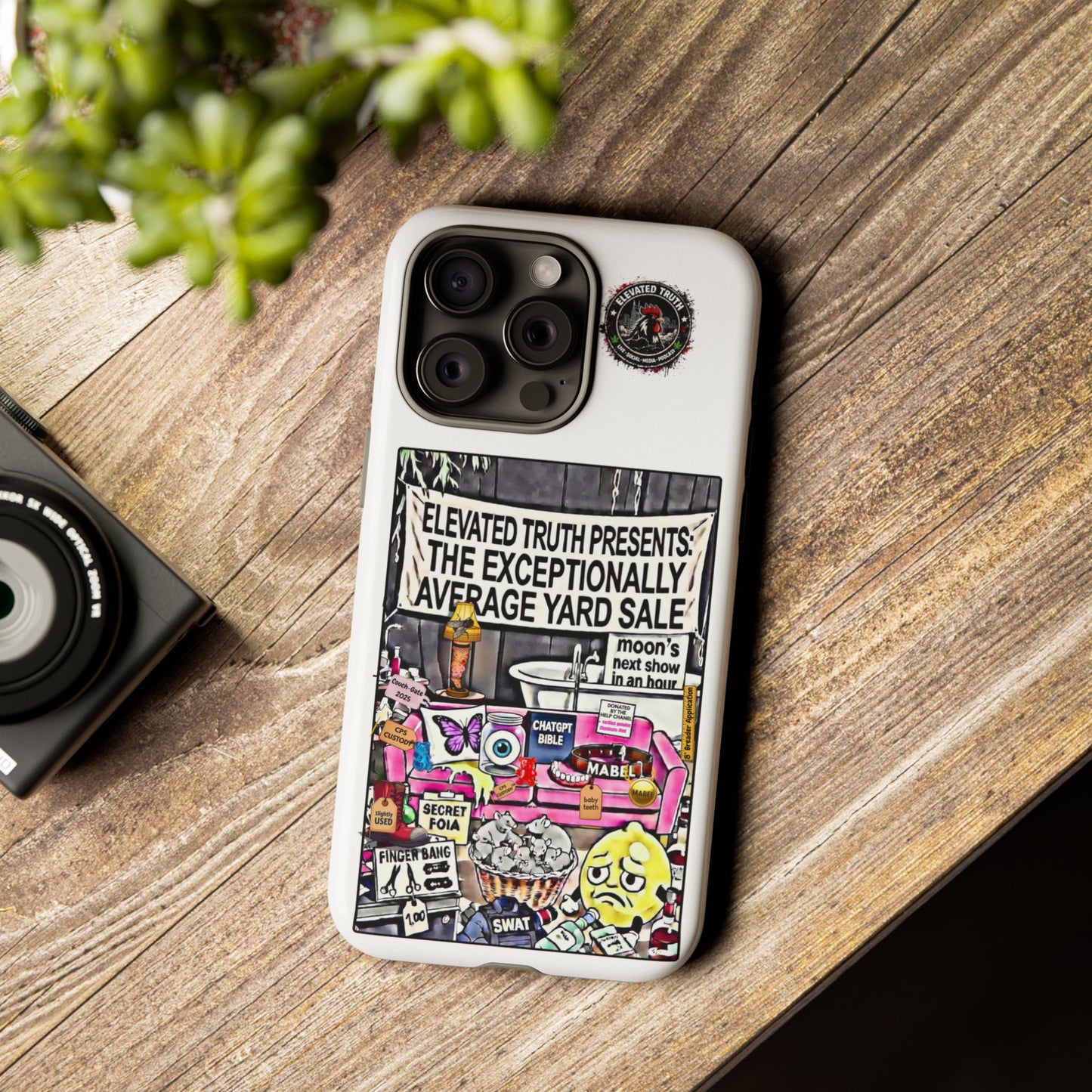 Phone Case — 'Elevated Truth Presents: The Exceptionally Average Yard Sale' Illustrated Design