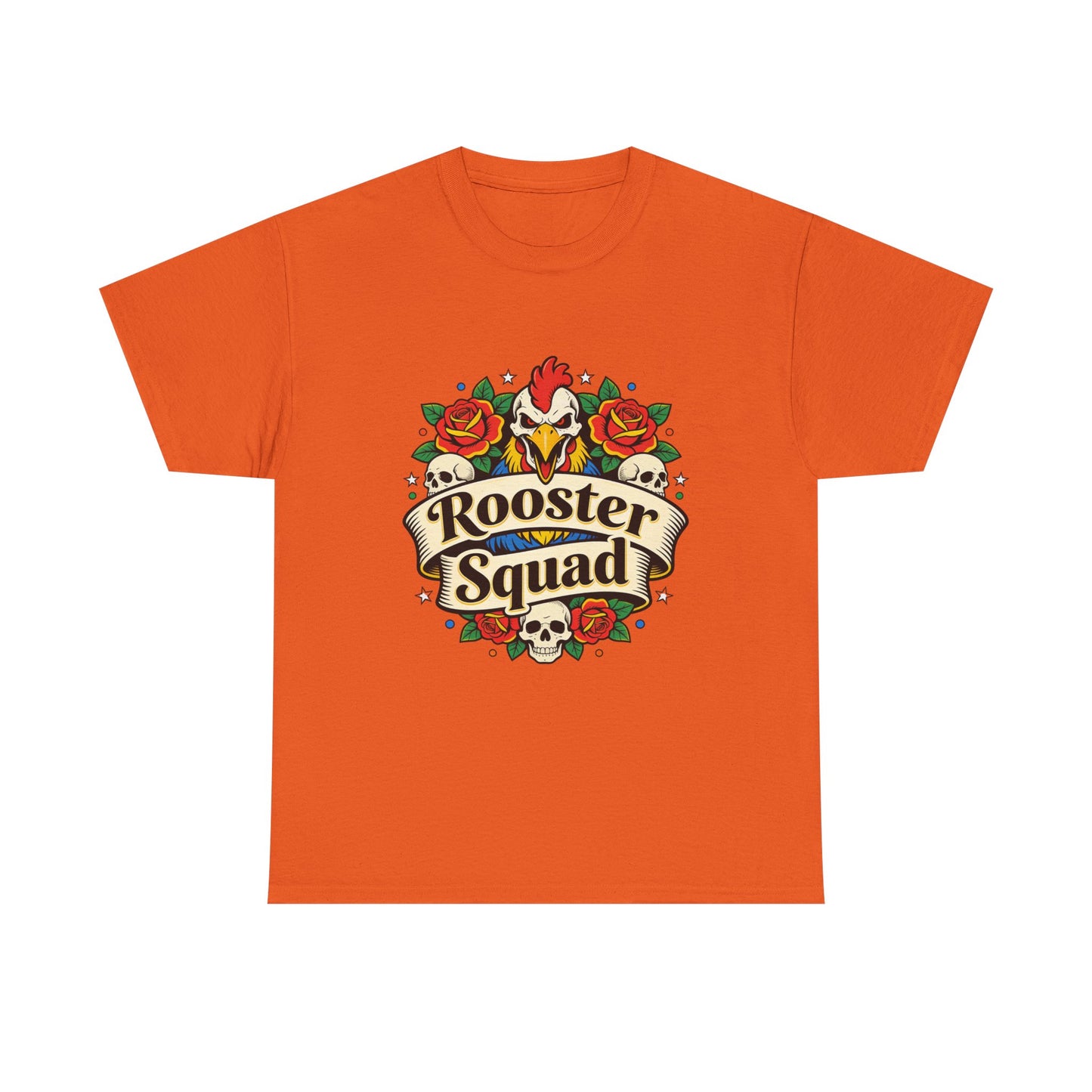 Rooster Squad T-Shirt — Vintage Tattoo Floral Rooster Tee