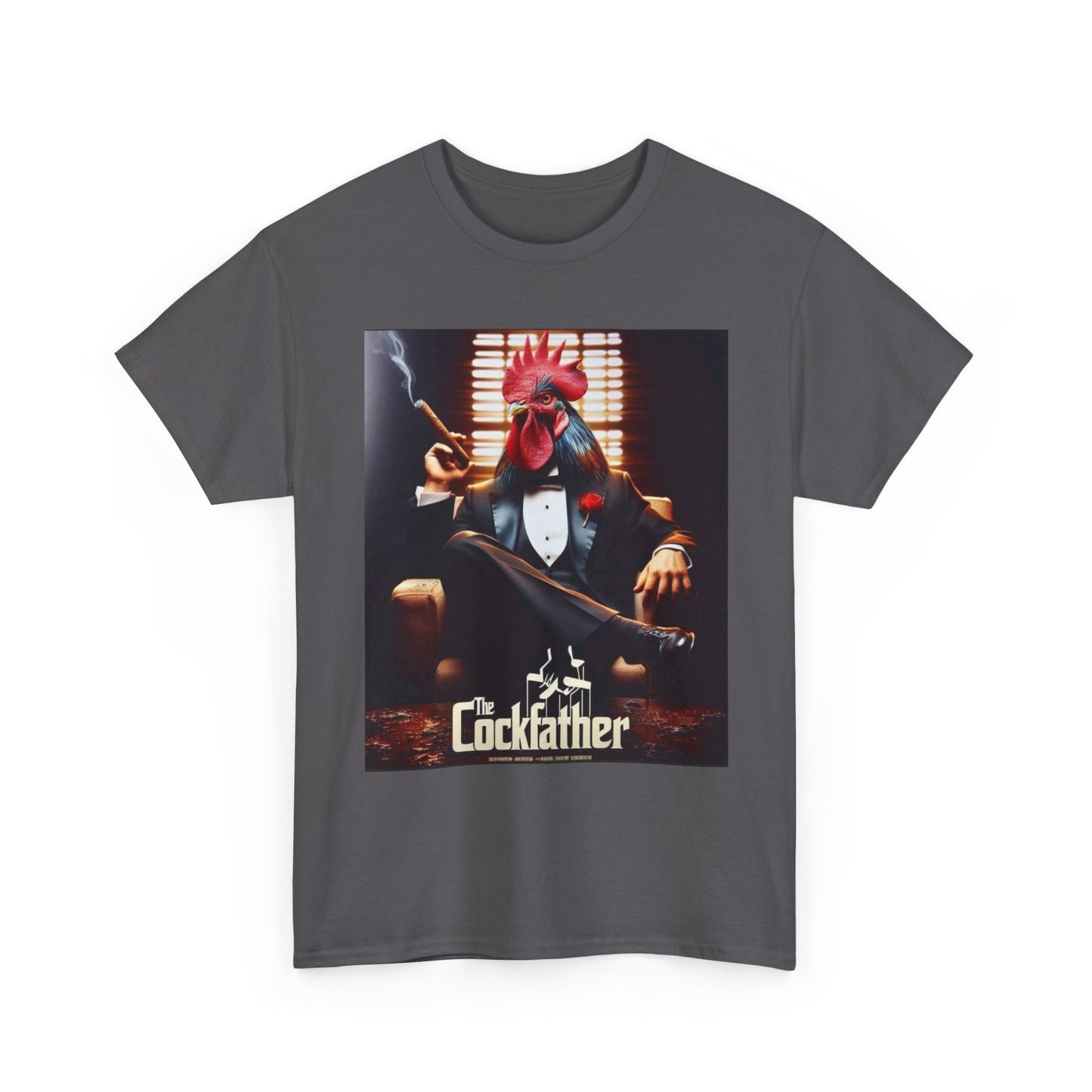 Cockfather Graphic Tee — Funny Rooster Mafia T-Shirt