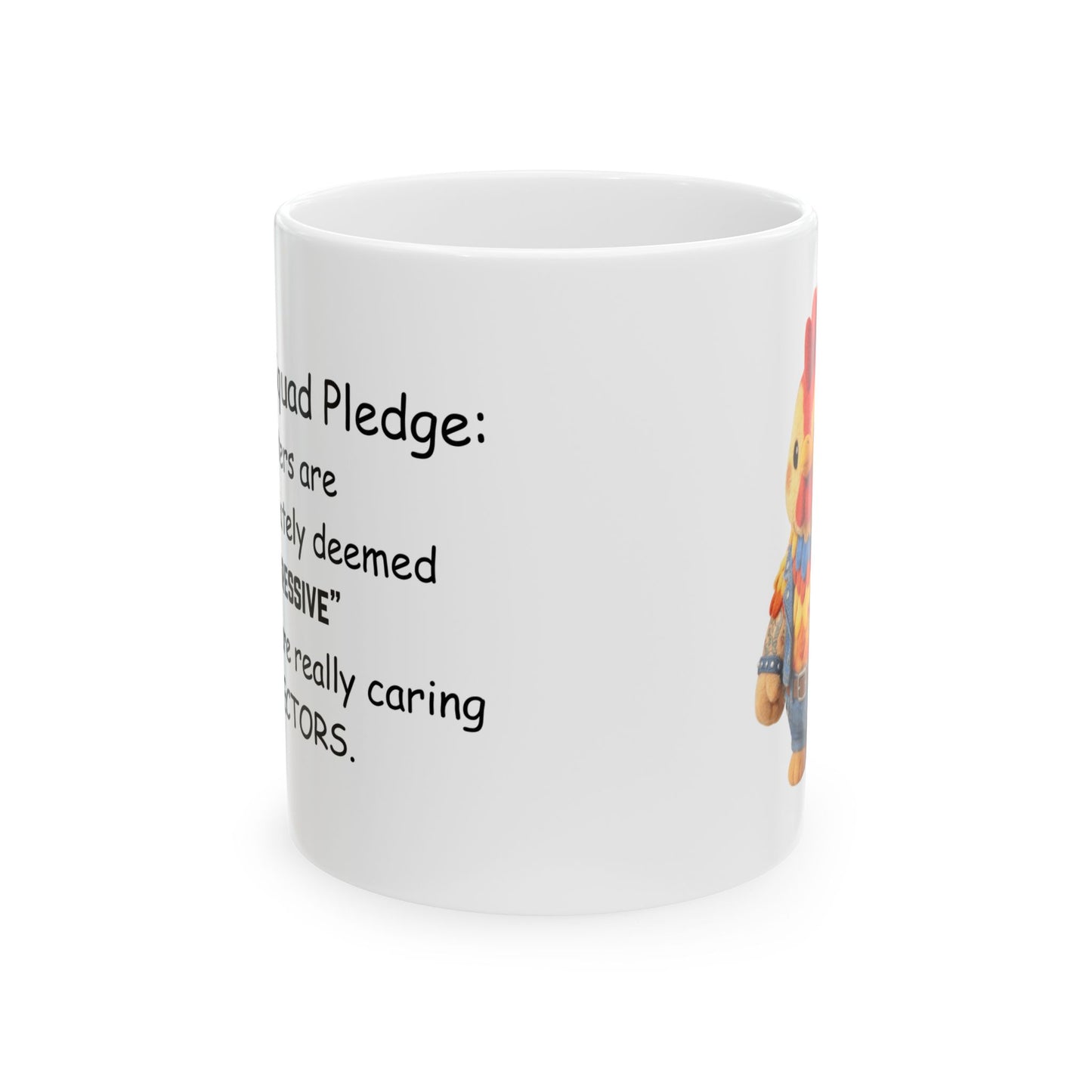 Rooster Pledge Ceramic Mug – Inspirational Farmhouse Coffee Cup (11oz, 15oz)