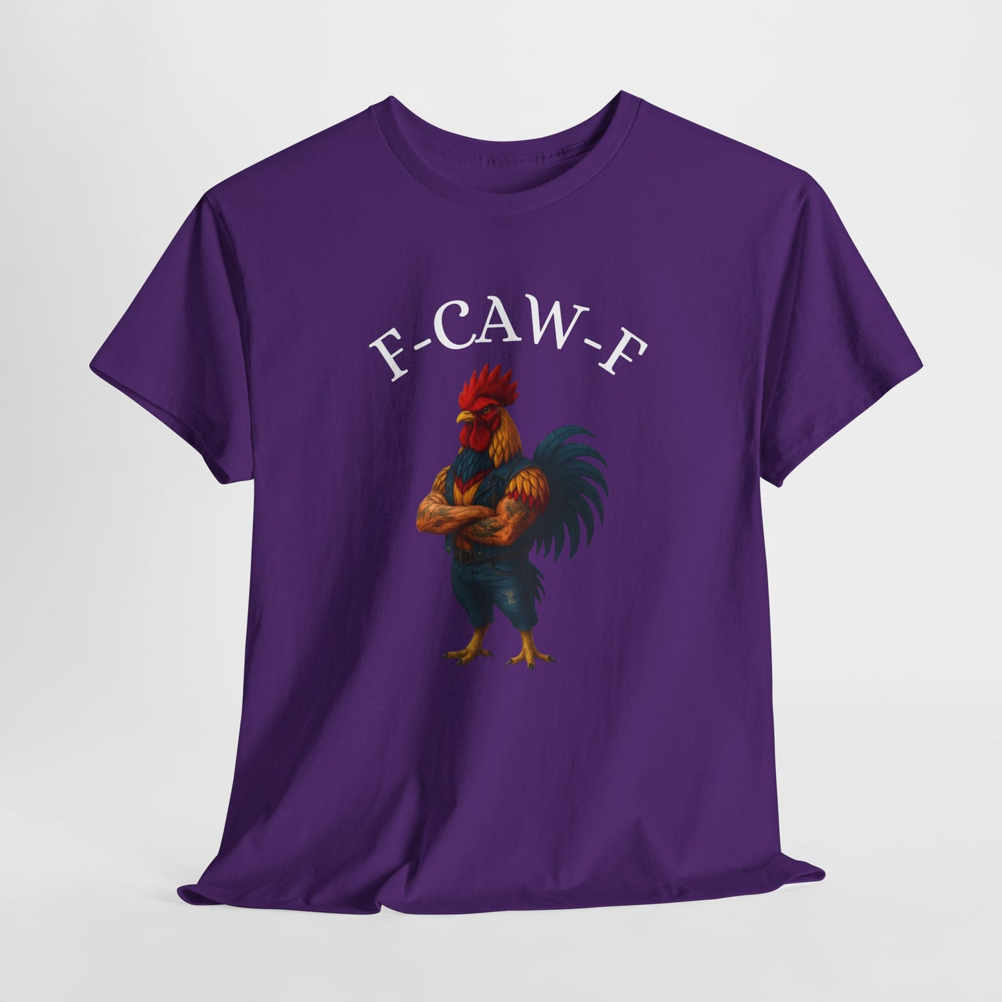 F-CAW-F Rooster Graphic Tee — Funny Brawny Rooster Shirt