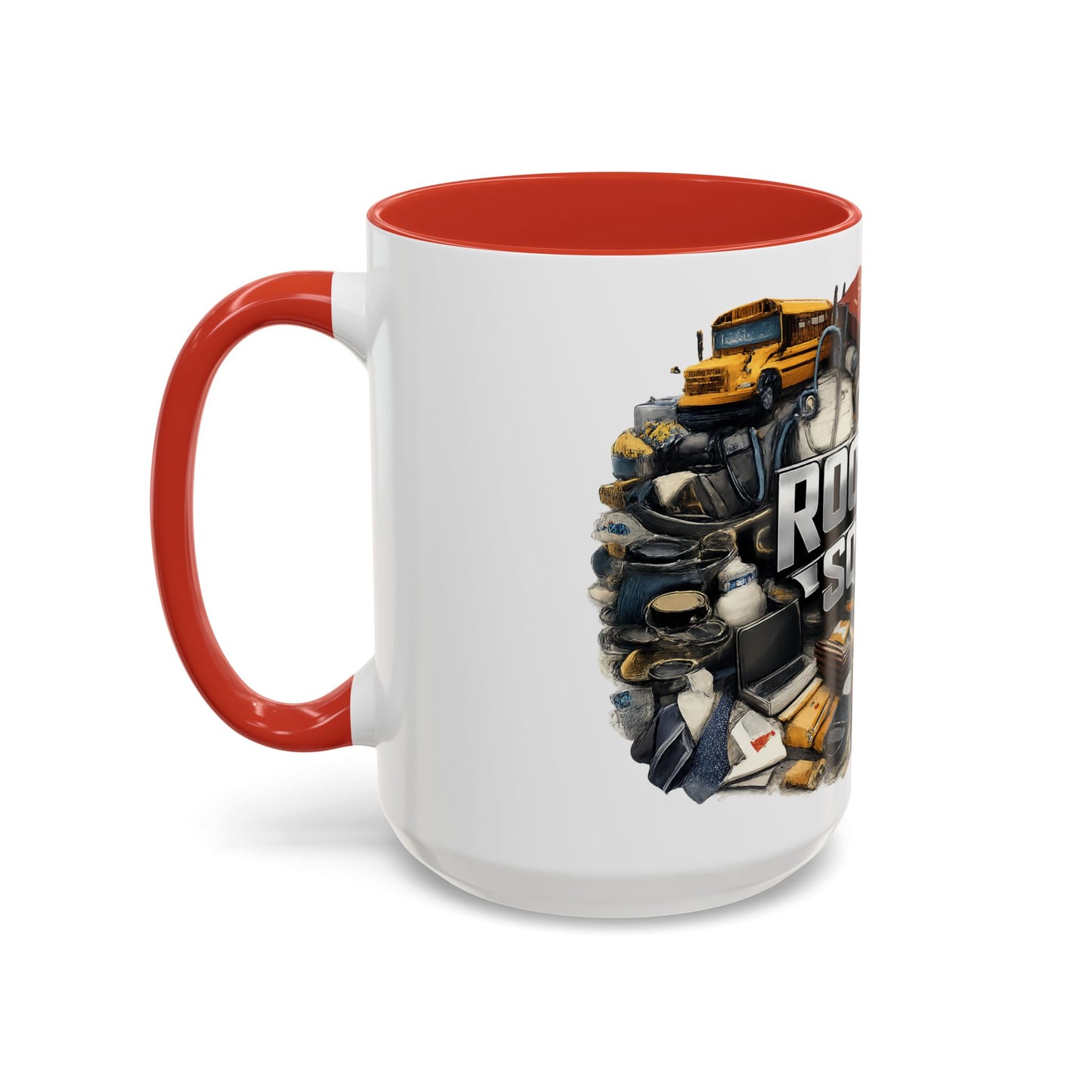 Rooster Squad Accent Coffee Mug — 'Rooster Squad, Loud and Proud' Bright Ceramic Mug