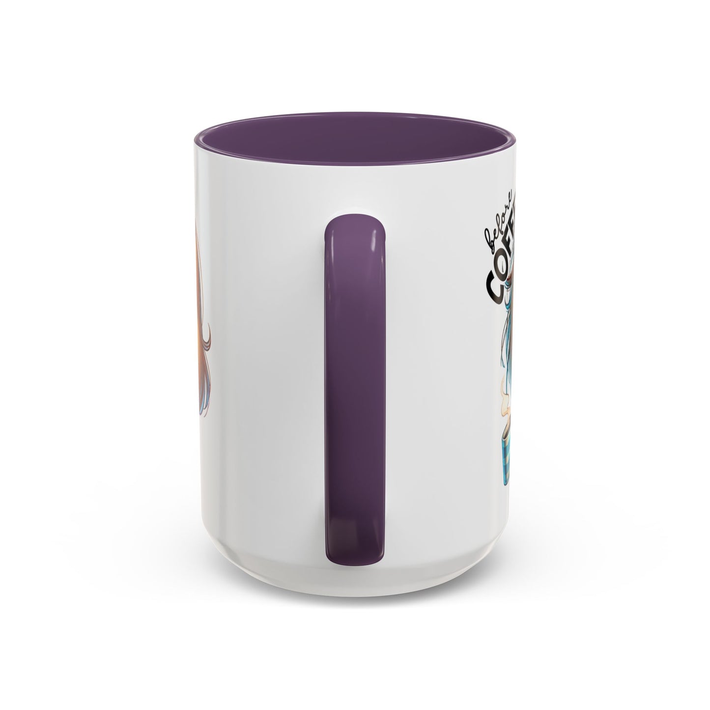 Accent Coffee Mug — Cute Blonde 'Fully Caffeinated' Coffee Lover Gift (11/15 oz)