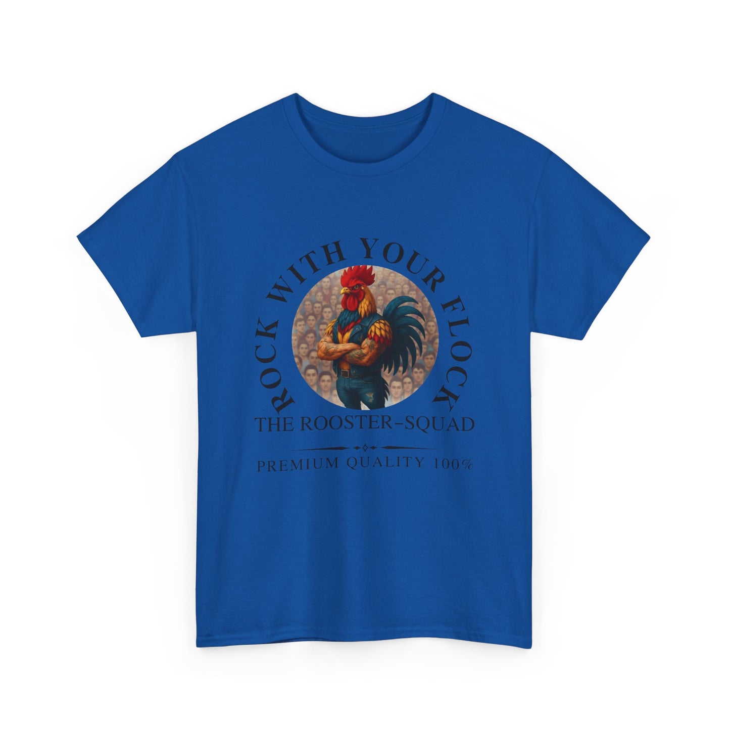 Rooster Squad Tee — "Rock With Your Flock" Vintage Rooster Graphic T-Shirt