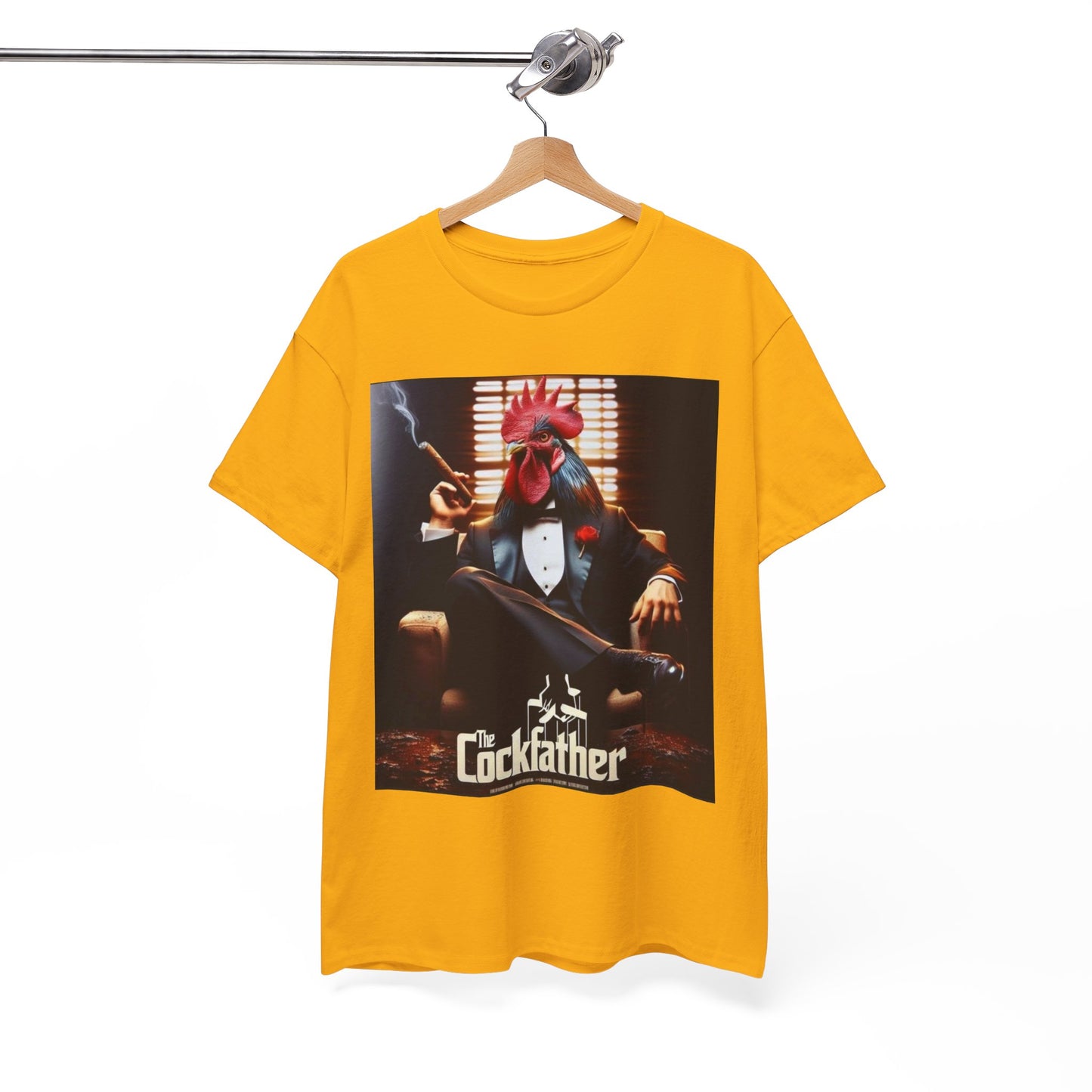 Cockfather Graphic Tee — Funny Rooster Mafia T-Shirt