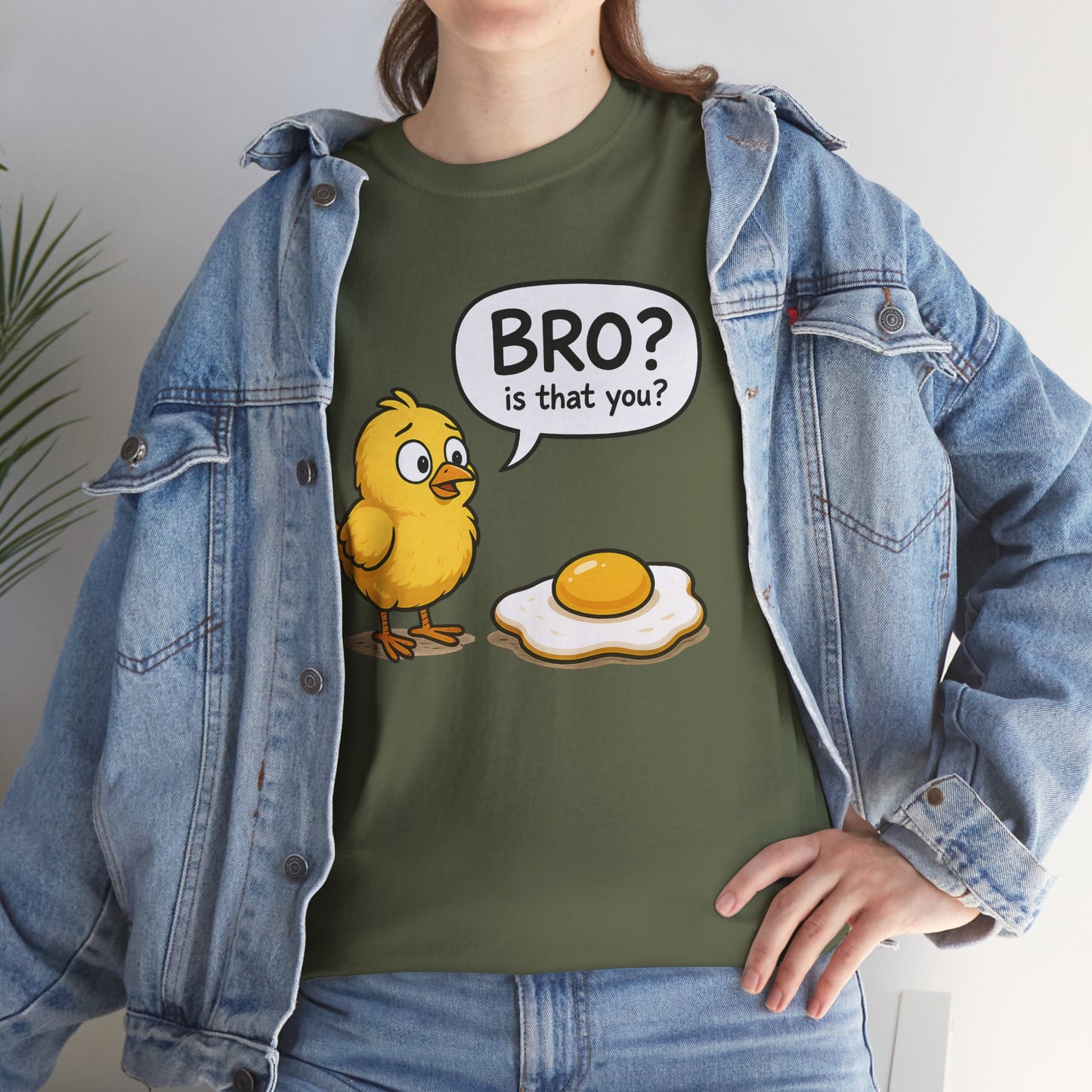 Funny Chick and Egg T‑Shirt — "Bro? Is That You?" Cute Novelty Tee