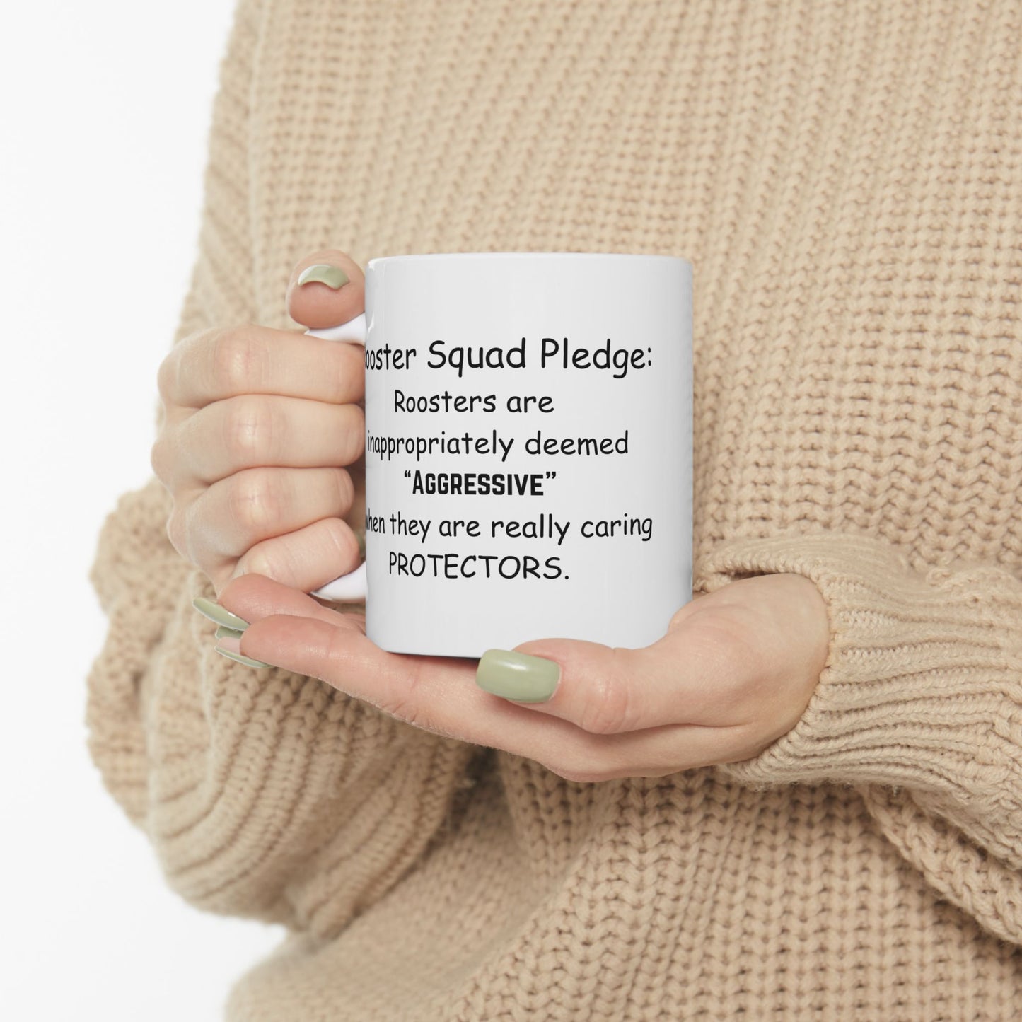 Rooster Pledge Ceramic Mug – Inspirational Farmhouse Coffee Cup (11oz, 15oz)