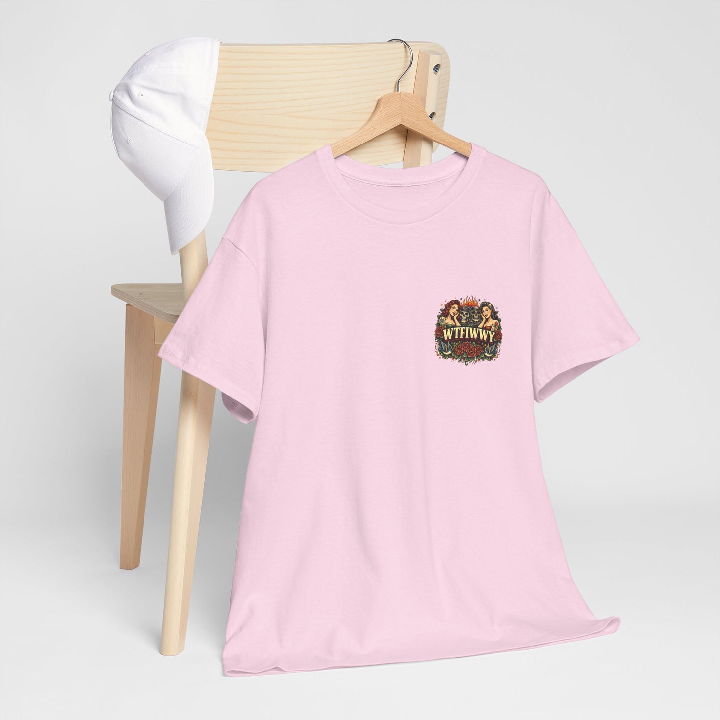 What the F**k Is Wrong With You? Graphic Tee — Retro Tattoo Skull & Pinup T-Shirt