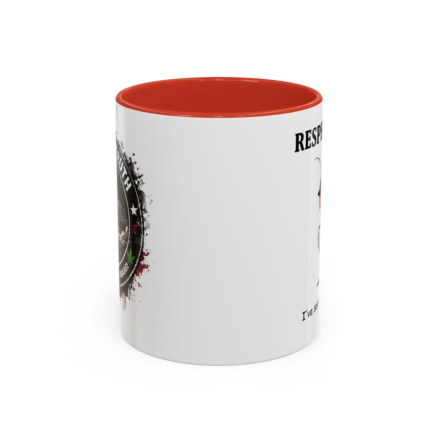 Respectfully Coffee Mug — Funny 'I've Seen Some Things' Cockroach Cartoon Accent Mug (11/15oz)