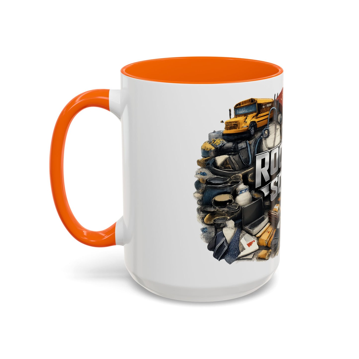 Rooster Squad Accent Coffee Mug — 'Rooster Squad, Loud and Proud' Bright Ceramic Mug