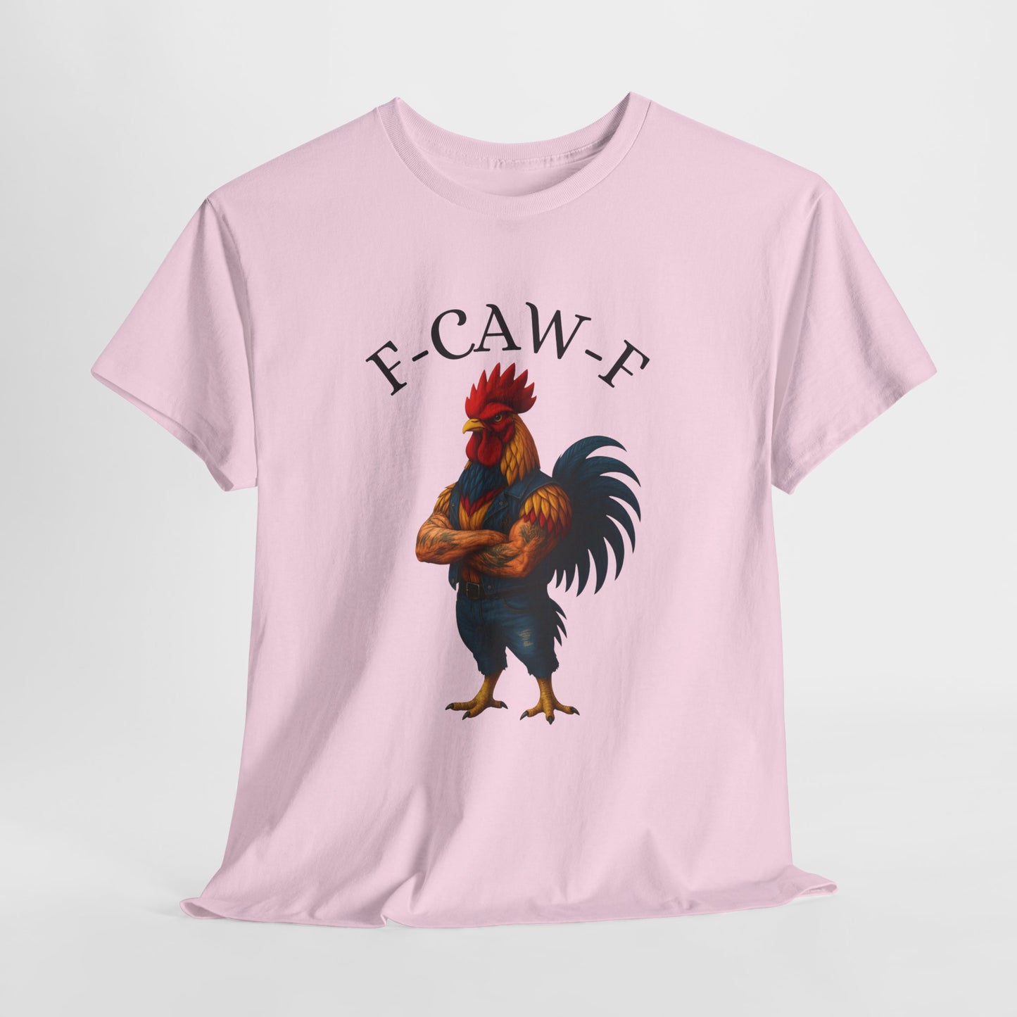 F-CAW-F Rooster Graphic Tee — Funny Rooster Illustration Shirt