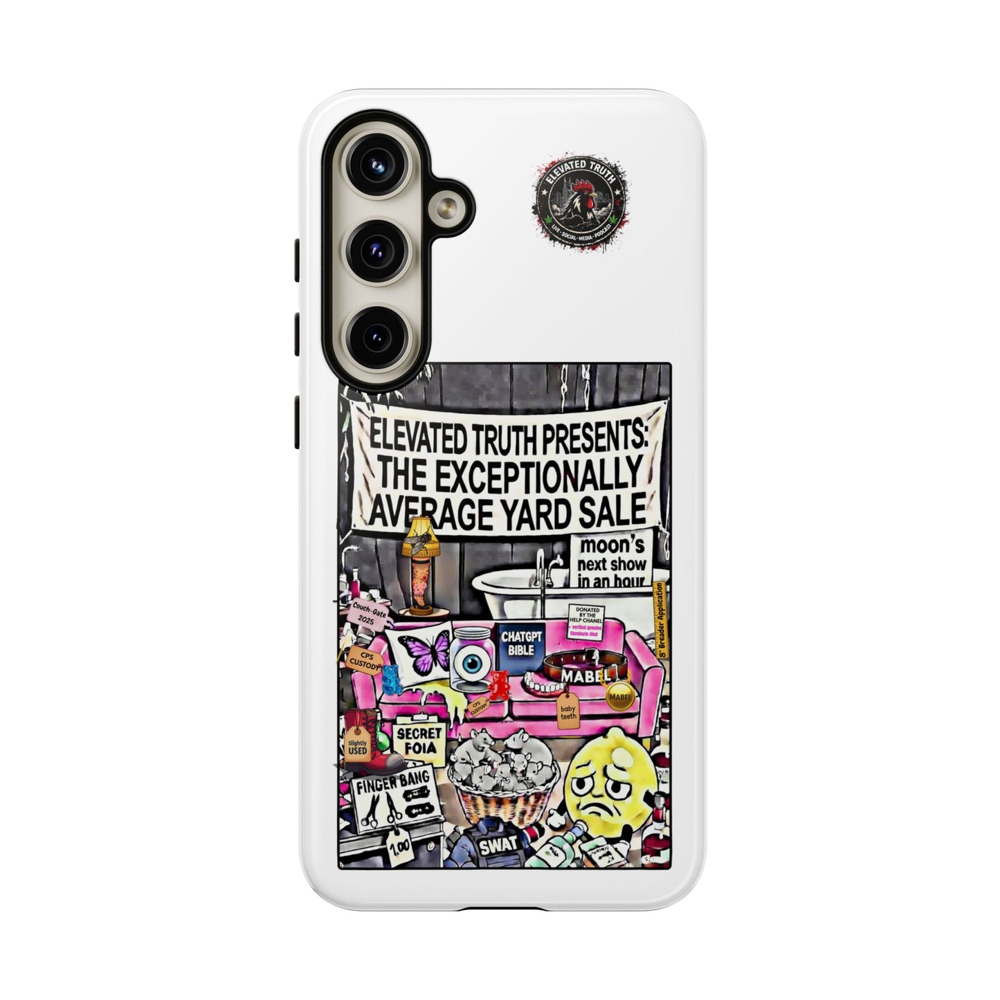 Phone Case — 'Elevated Truth Presents: The Exceptionally Average Yard Sale' Illustrated Design