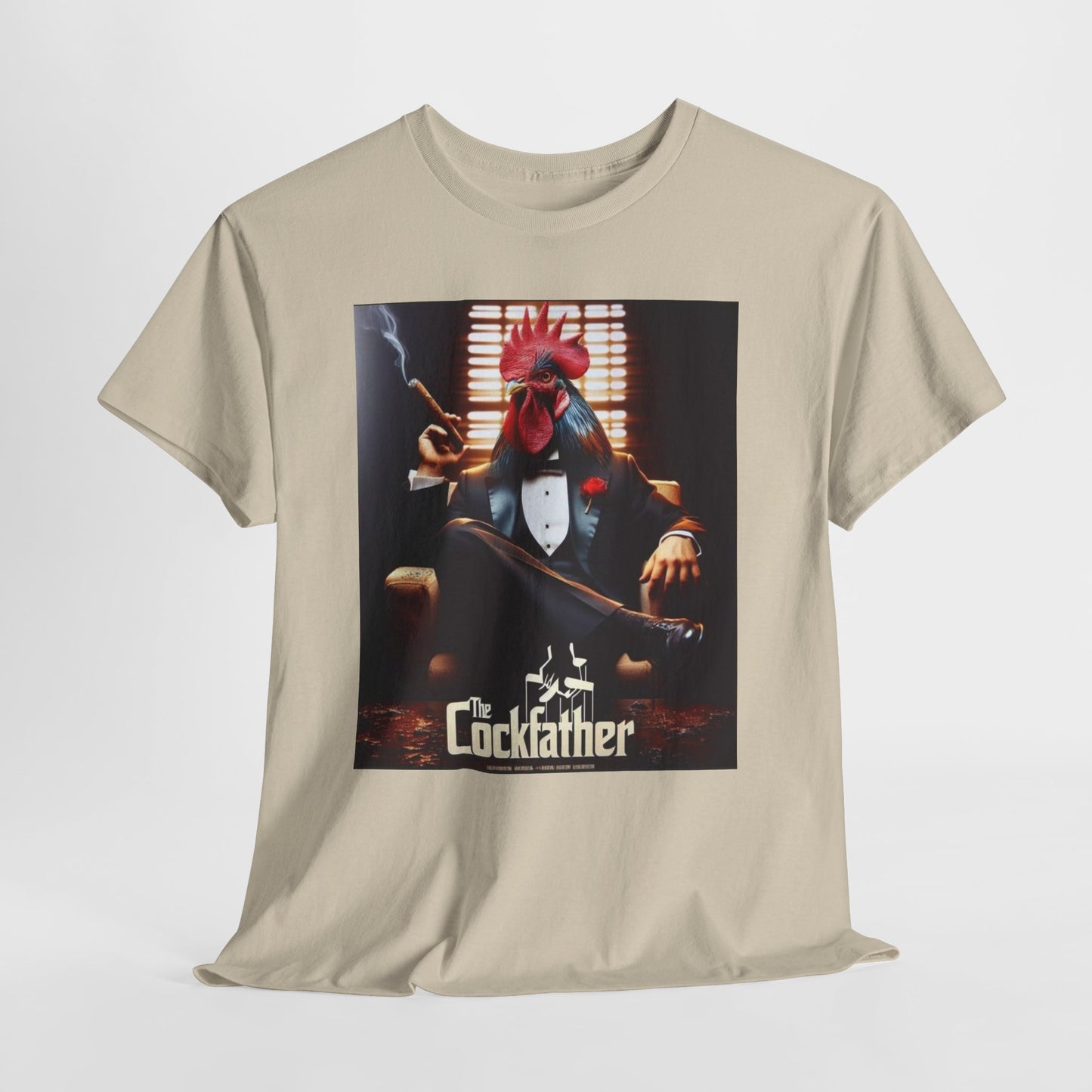 Cockfather Graphic Tee — Funny Rooster Mafia T-Shirt