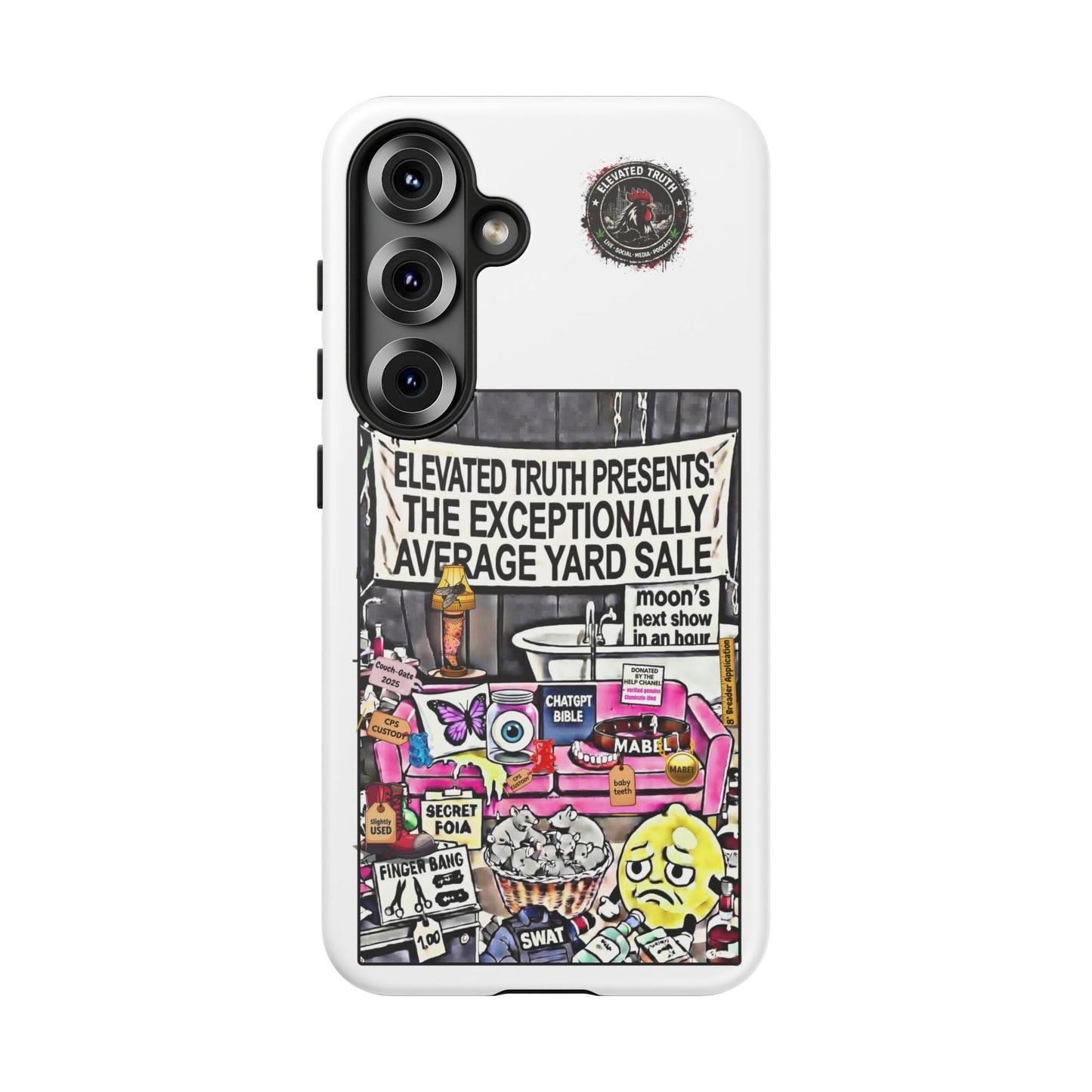 Phone Case — 'Elevated Truth Presents: The Exceptionally Average Yard Sale' Illustrated Design