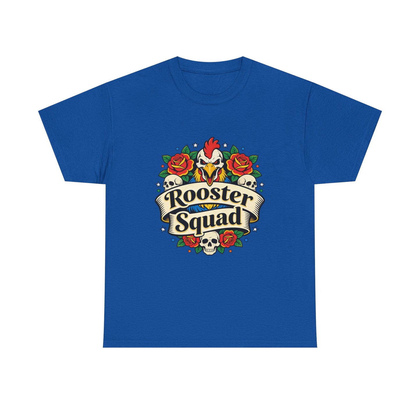 Rooster Squad T-Shirt — Vintage Tattoo Floral Rooster Tee
