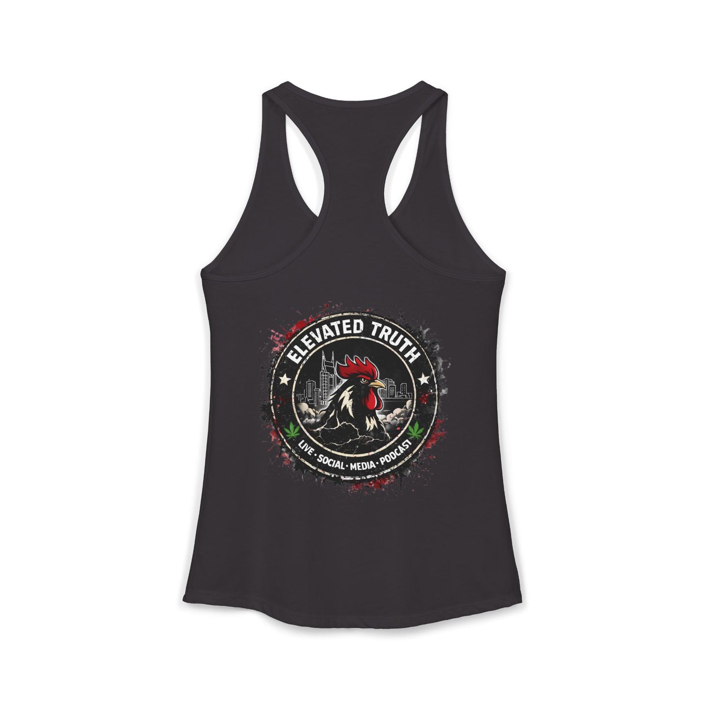 Women's Racerback Tank — “Best Part of My Day Is F*cking Yours Up” Rooster Graphic