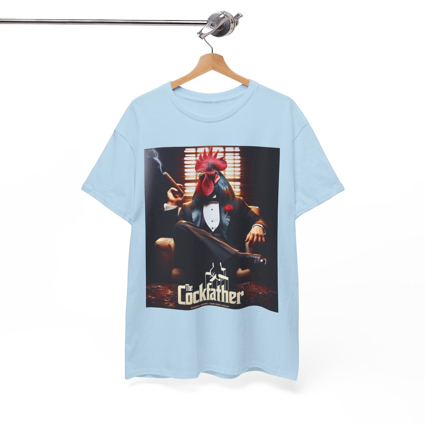 Cockfather Graphic Tee — Funny Rooster Mafia T-Shirt
