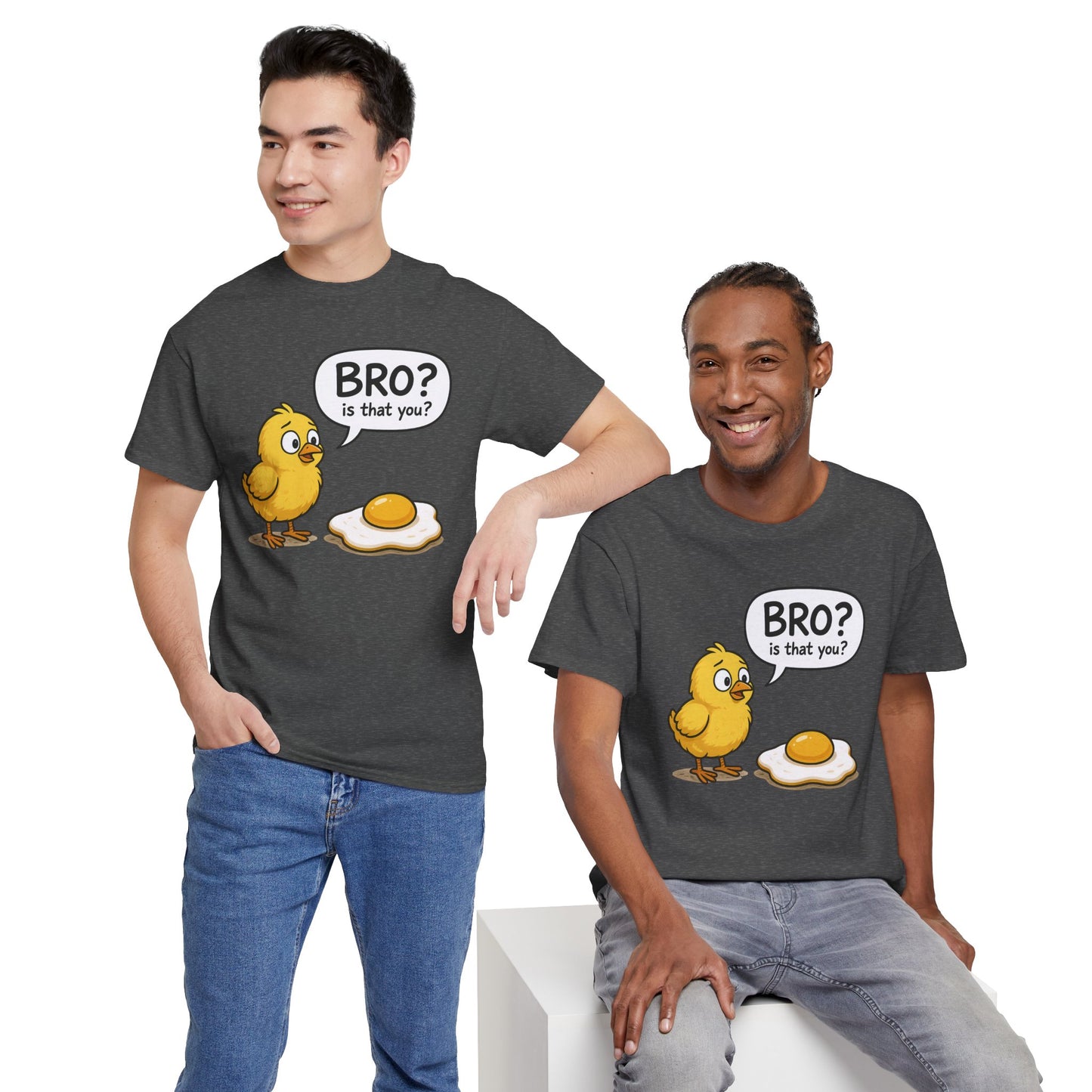 Funny Chick and Egg T‑Shirt — "Bro? Is That You?" Cute Novelty Tee