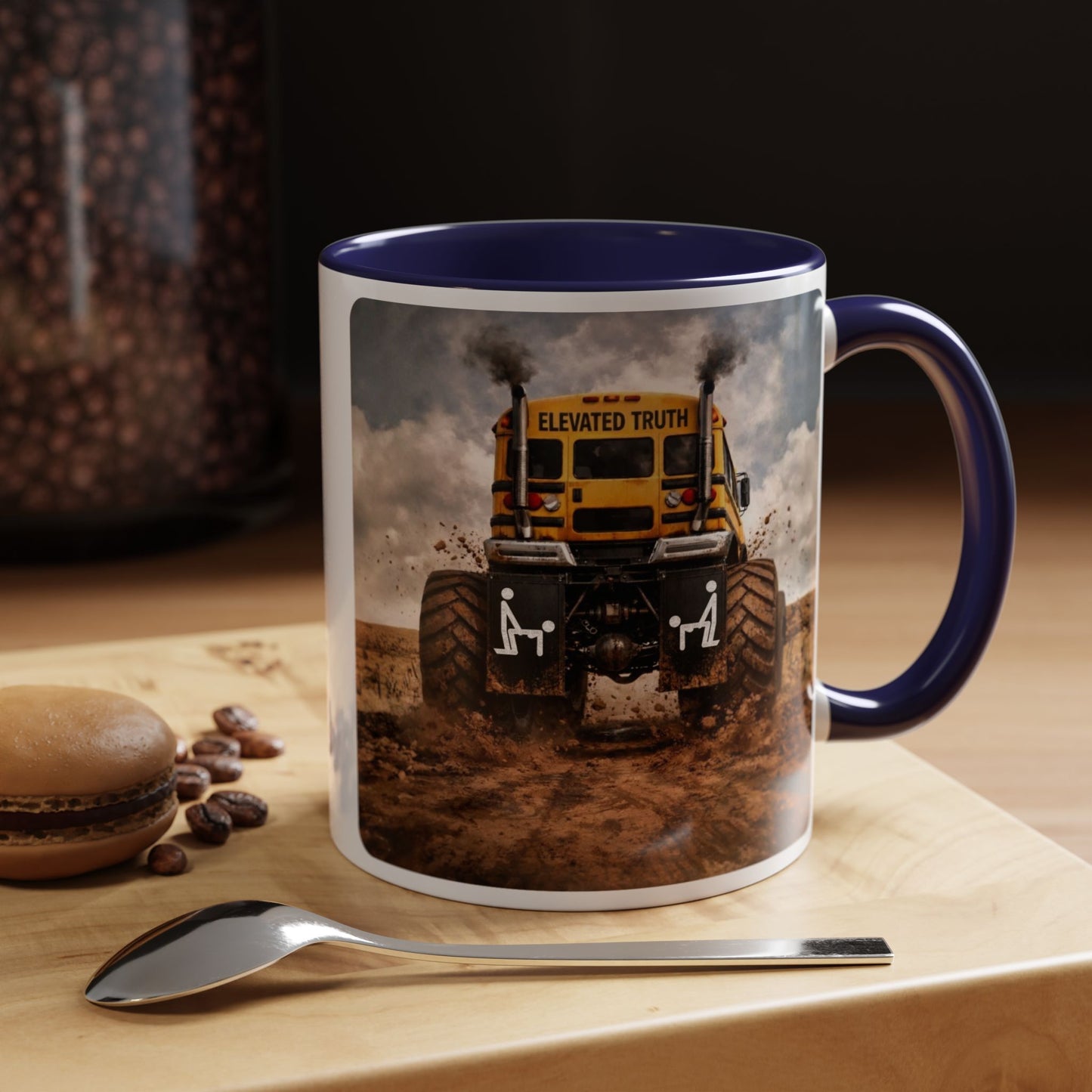 ELEVATED TRUTH MONSTER BUS Coffee Mug — 'Elevated Truth'  SAVING THE STREETS Gift (11/15 oz)