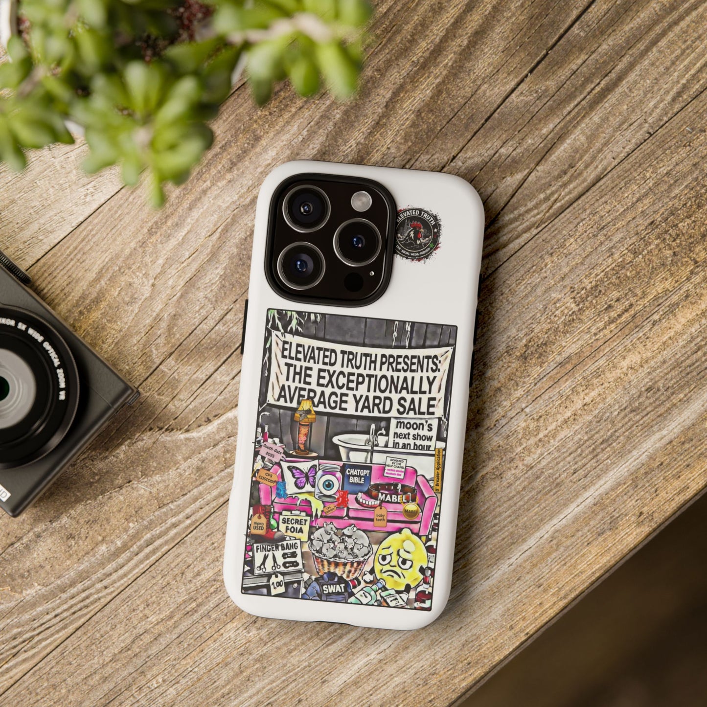 Phone Case — 'Elevated Truth Presents: The Exceptionally Average Yard Sale' Illustrated Design