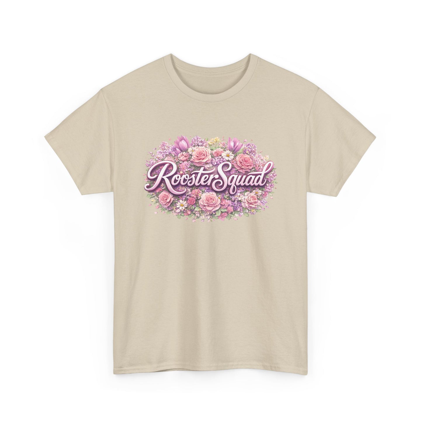 Rooster Squad Floral Tee — Vintage Pink Floral Graphic Shirt