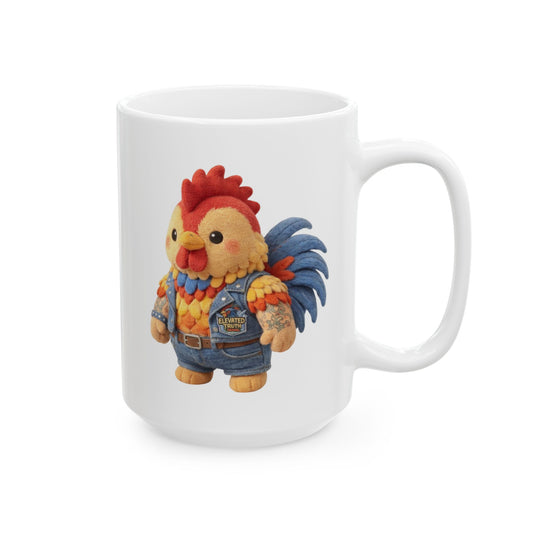 Rooster Pledge Ceramic Mug – Inspirational Farmhouse Coffee Cup (11oz, 15oz)