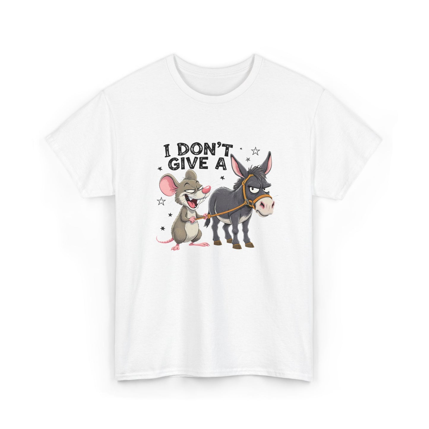 I Don't Give A  Rat's Ass T-Shirt — Funny Donkey & Mouse Graphic Tee