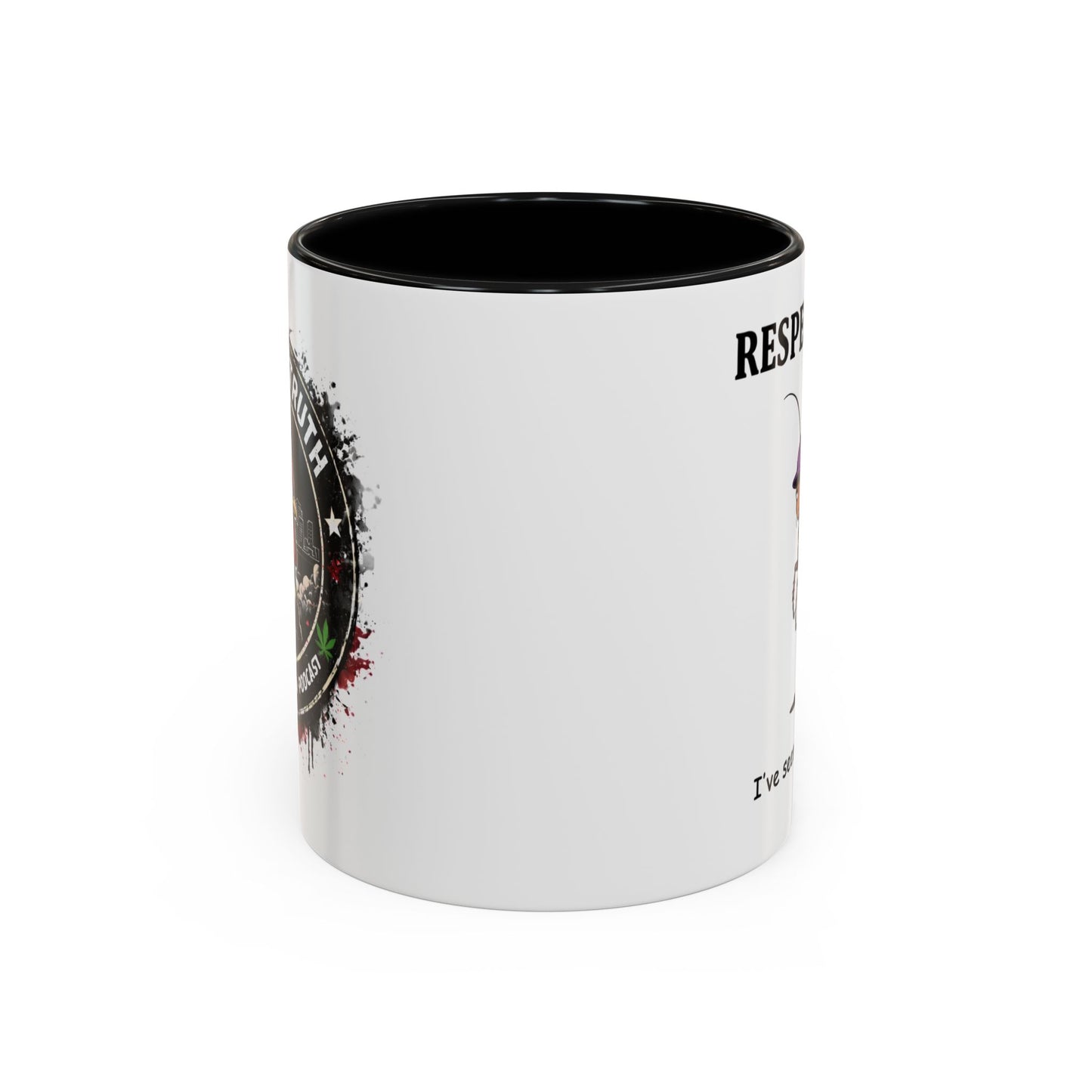 Respectfully Coffee Mug — Funny 'I've Seen Some Things' Cockroach Cartoon Accent Mug (11/15oz)