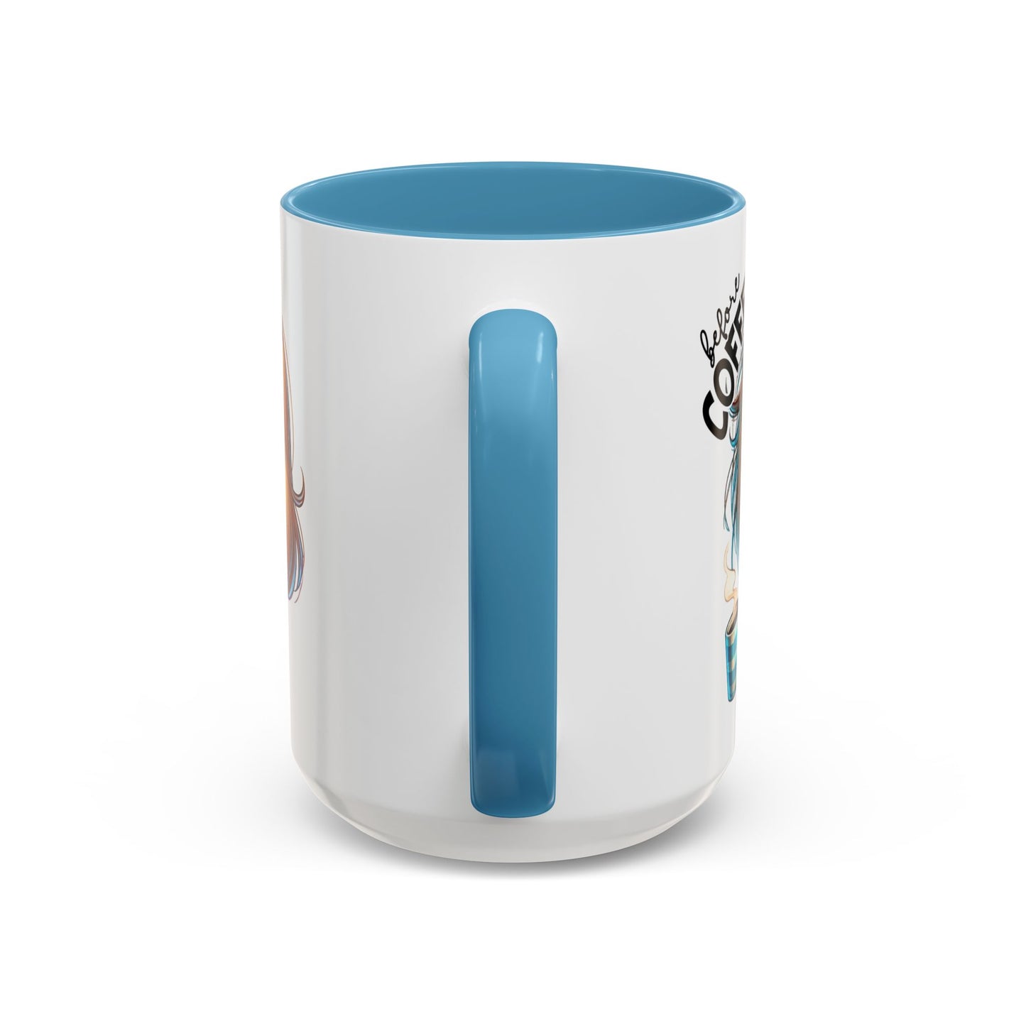 Accent Coffee Mug — Cute Blonde 'Fully Caffeinated' Coffee Lover Gift (11/15 oz)