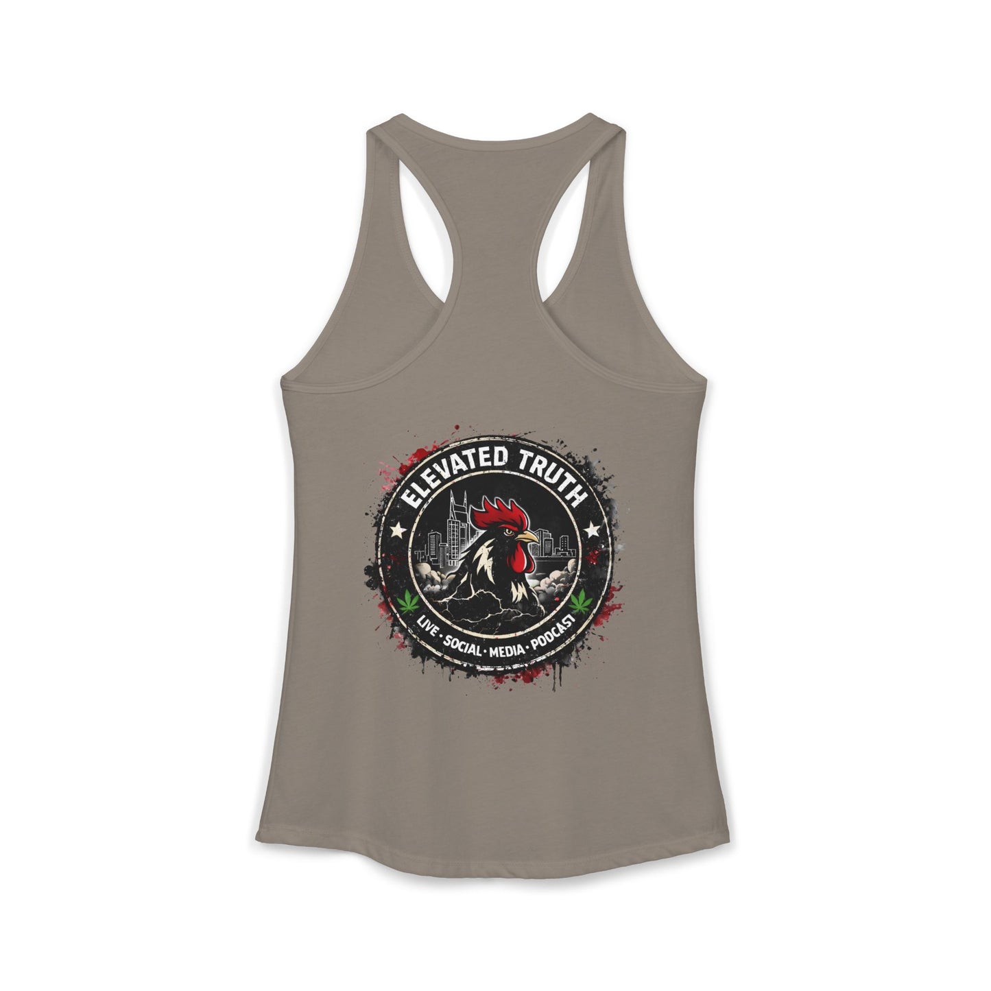 Women's Racerback Tank — “Best Part of My Day Is F*cking Yours Up” Rooster Graphic