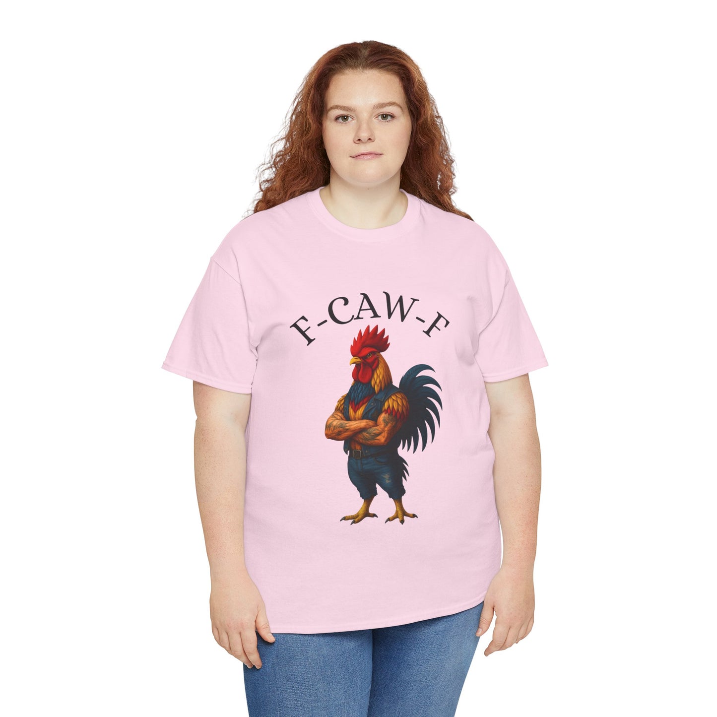 F-CAW-F Rooster Graphic Tee — Funny Rooster Illustration Shirt